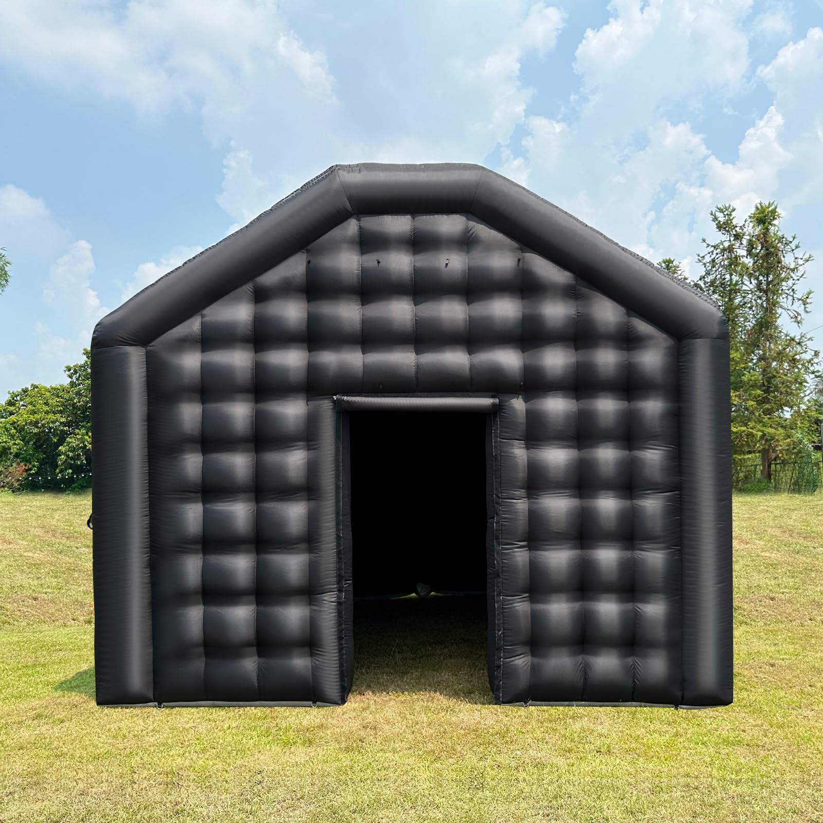 16.5x13x11.5ft Black Inflatable Nightclub Tent with Blower Portable Disco Pavilion for Events