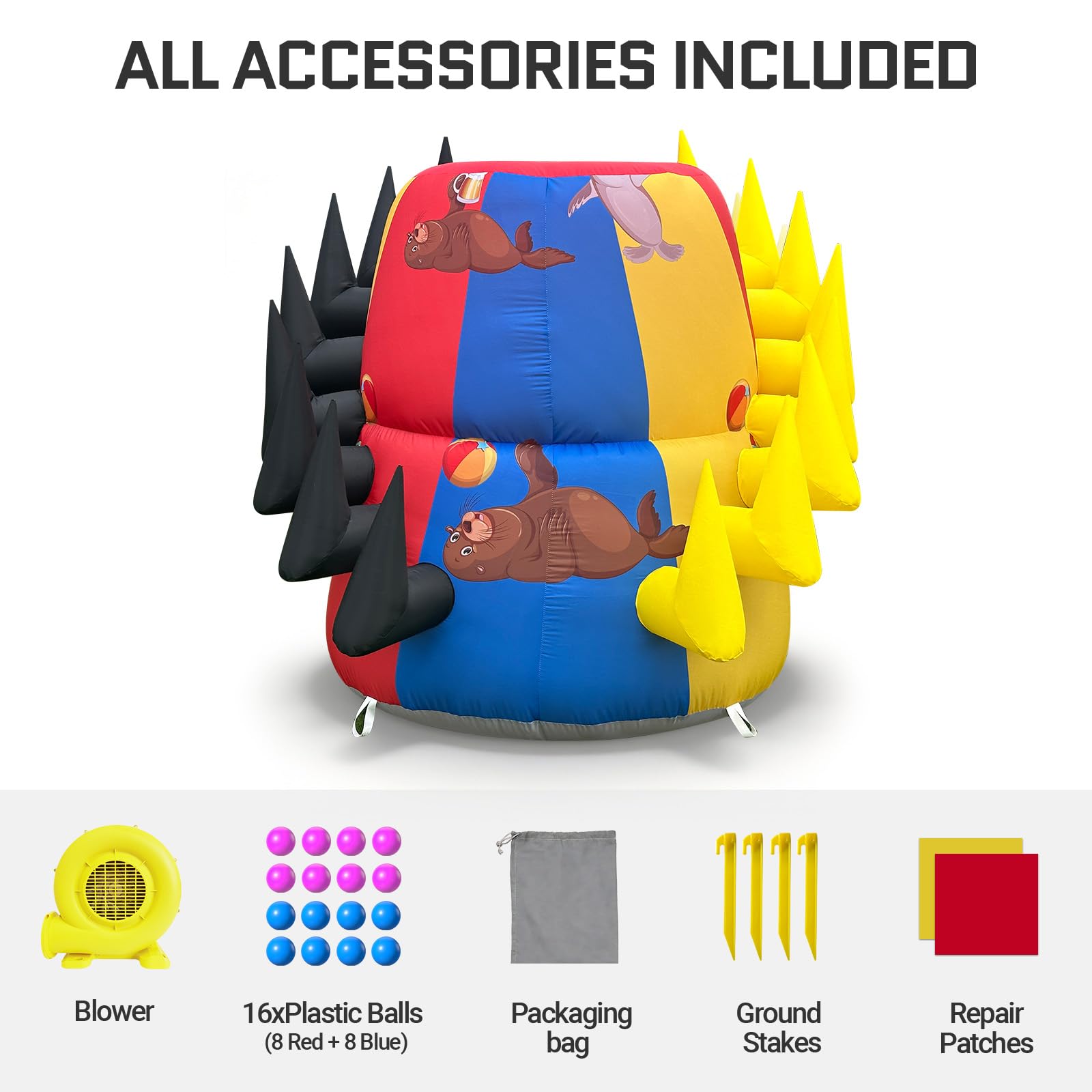 Inflatable Floating Ball Passing Game 4.5x4.5x4.7Ft – Interactive Carnival Game for Parties & Events