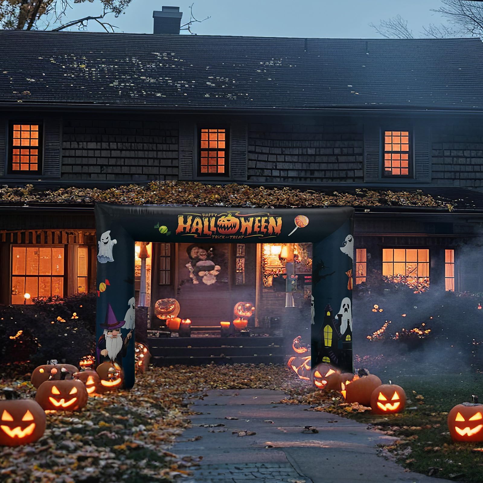 Halloween Inflatable Arch 14x10Ft Inflatables Outdoor Halloween Decoration with Blower