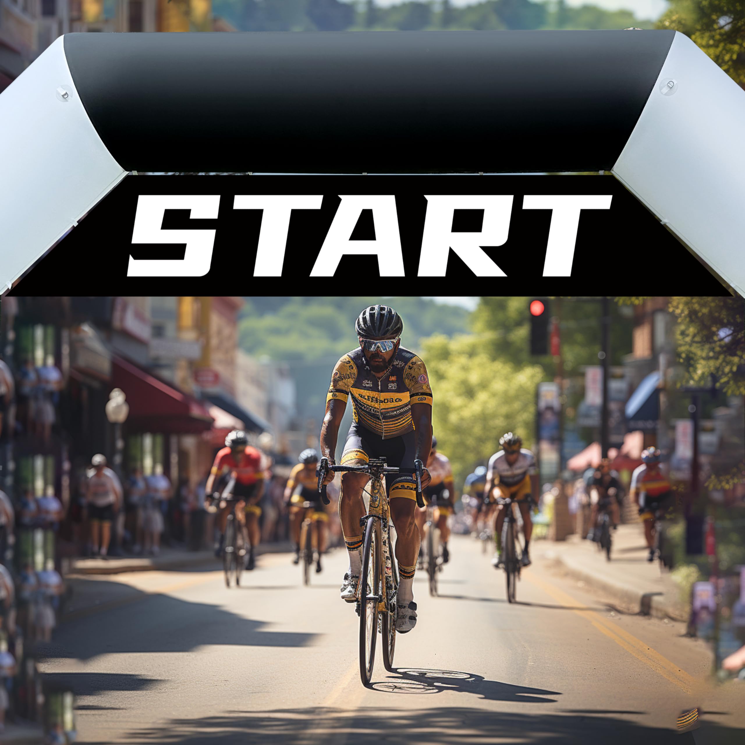 20Ft Inflatable Event Archway with Dual-Color Splicing Visibility Entrance for Outdoor Events