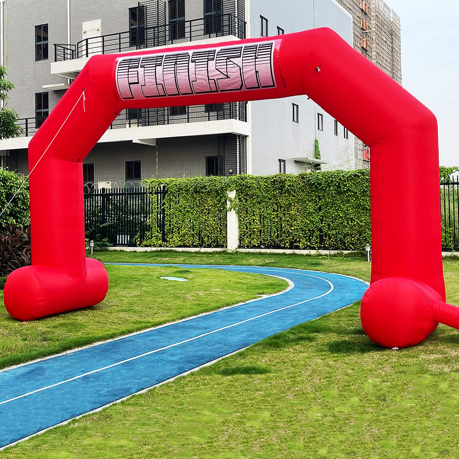 20Ft Inflatable Arch with Start Finish Banner and T-Shaped Base for Races and Events