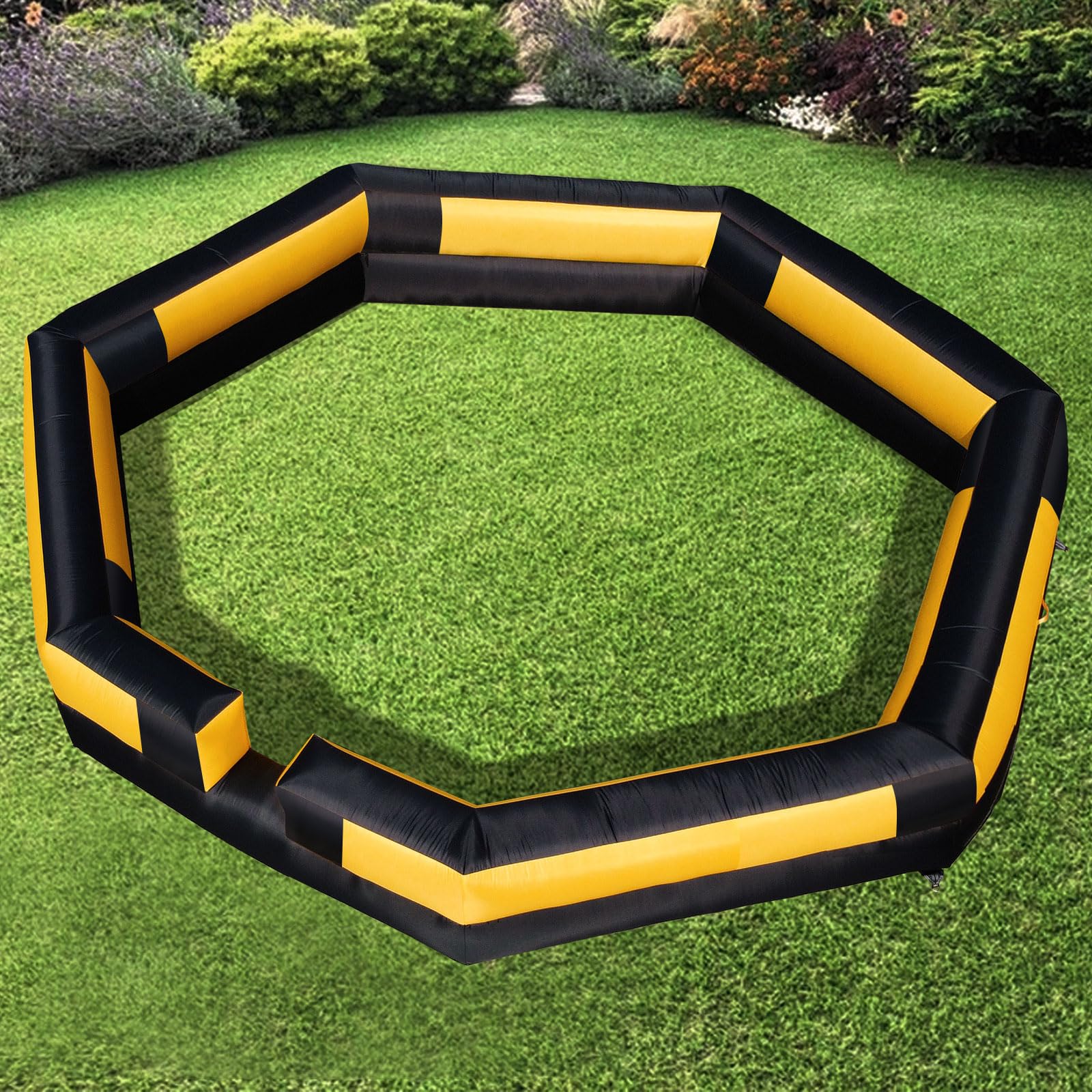 WARSUN Portable 20ft Gaga Ball Pit Inflatable Gaga ball Court-Yellow &Black