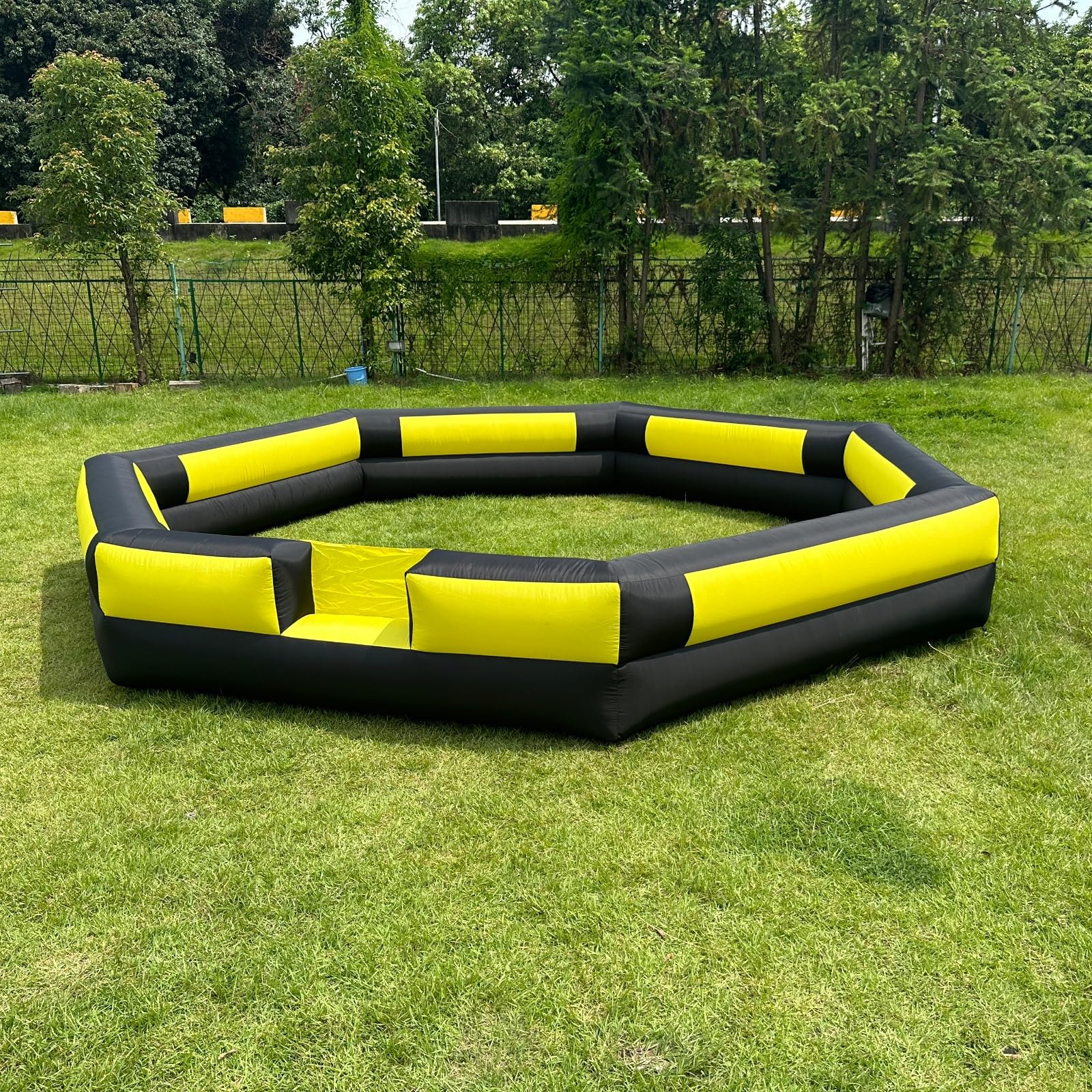 Inflatable Gaga Ball Pit 17FT with Built-in Blower, Portable Large Gaga Ball Pit for Indoor & Outdoor Activities