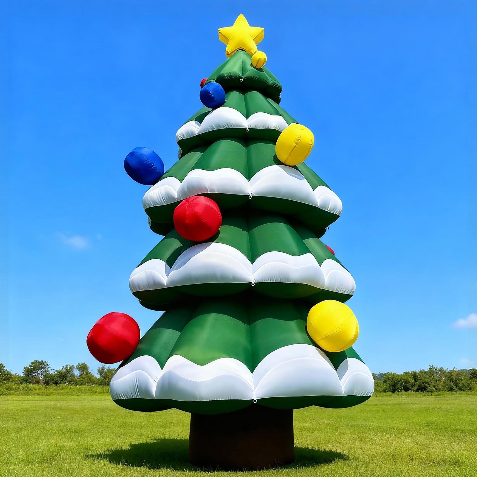 New Arrival - 20Ft Tall Inflatable Christmas Tree with Multicolor Boxes and Star Outdoor Indoor Holiday Spirit Decoration