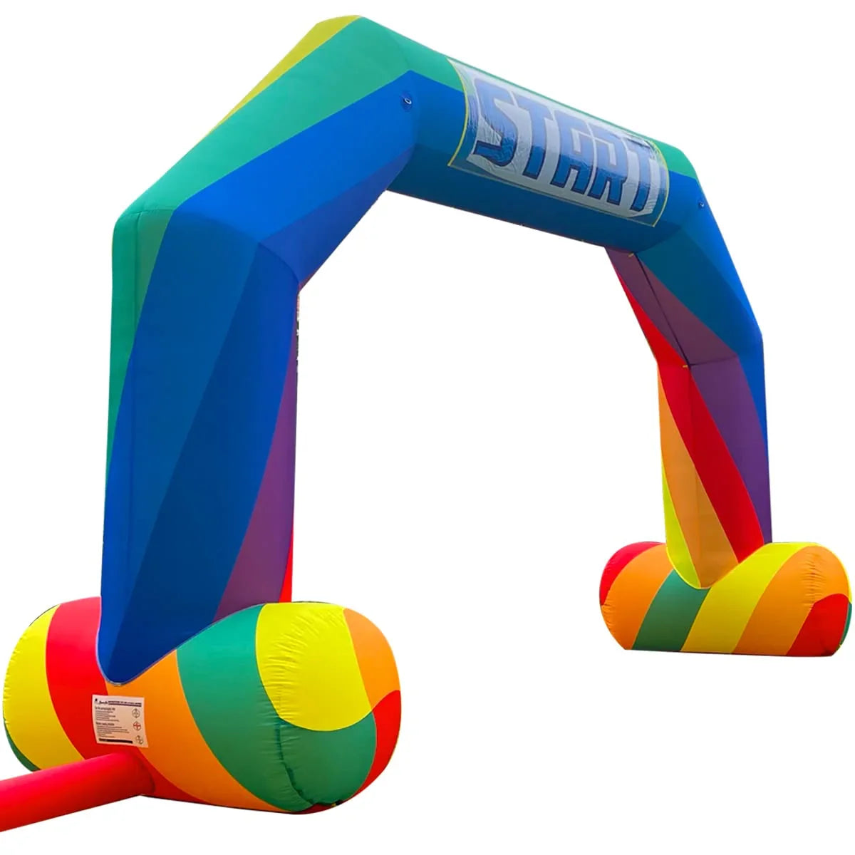 20Ft Inflatable Rainbow Arch with Blower Start Finish Line Arch Colorful Party Event Decoration