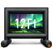 12Ft Inflatable Movie Projector Screen with Built-in Fan Supports Front and Rear Projection for Events