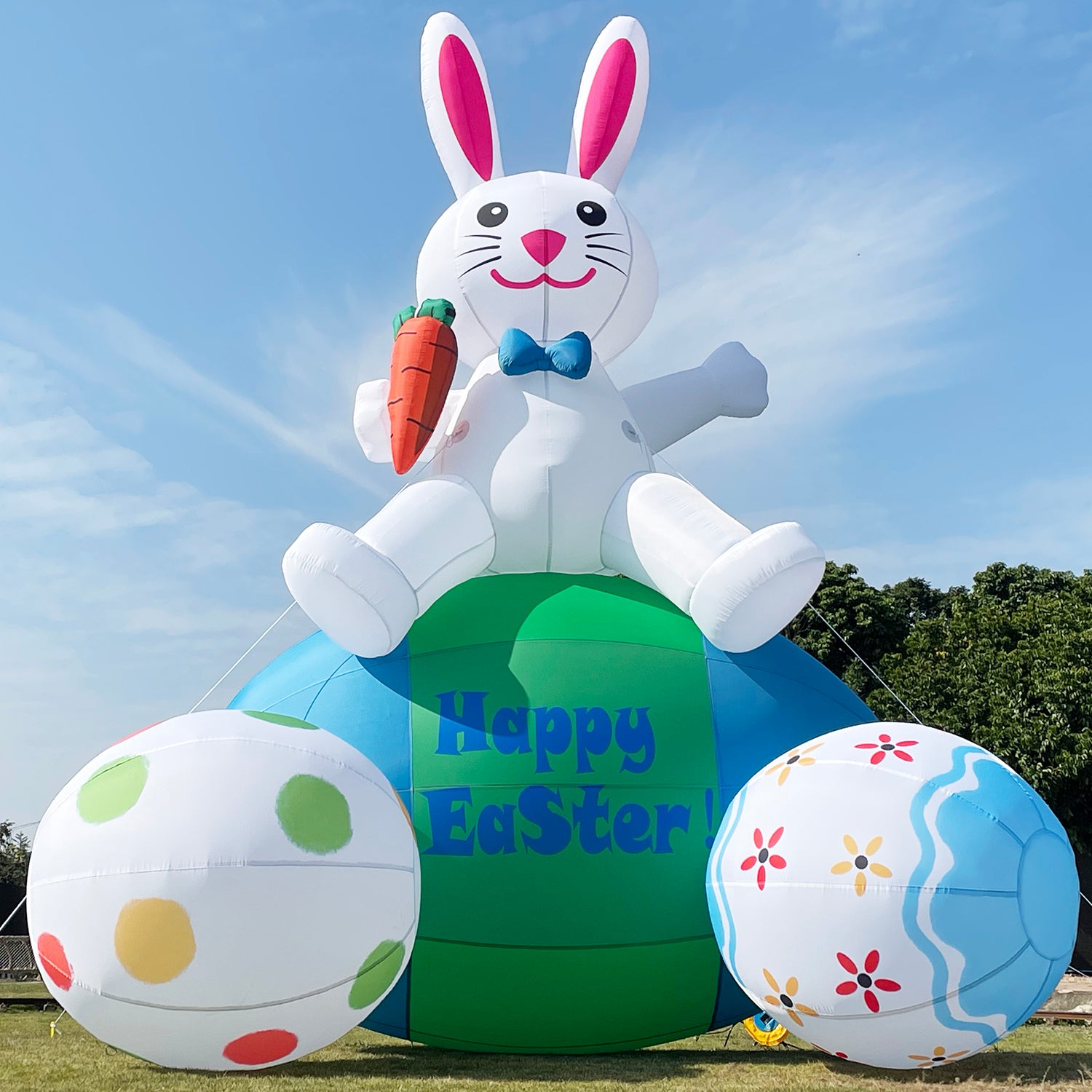 Gaint 20FT Easter Bunny,Easter Inflatables Outdoor Decorations,Blow up Outdoor Commercial Decoration with Blower,Suitable for Courtyard, Garden, Lawn