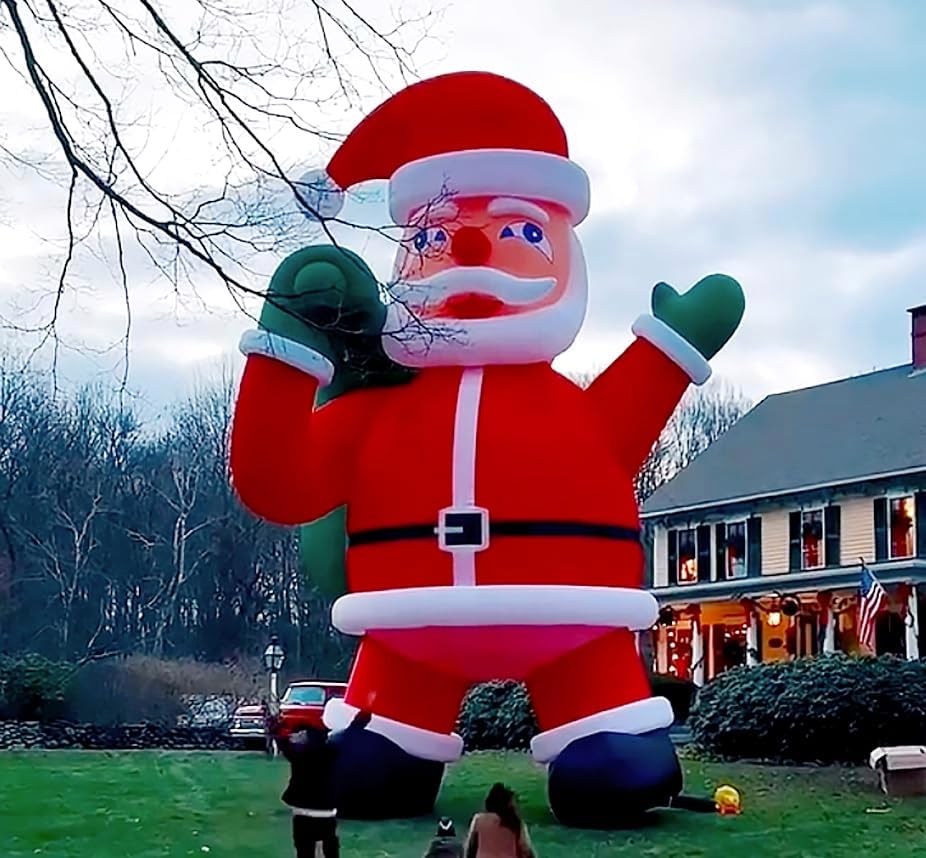 40Ft Giant  Premium Inflatable Santa Claus with Blower for Christmas Yard Decoration - No Lights Included