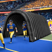 OZIS 16x10x10ft Inflatable Tunnel Entrance Sports Tunnel with Built-in Blower, Black Football Tunnel
