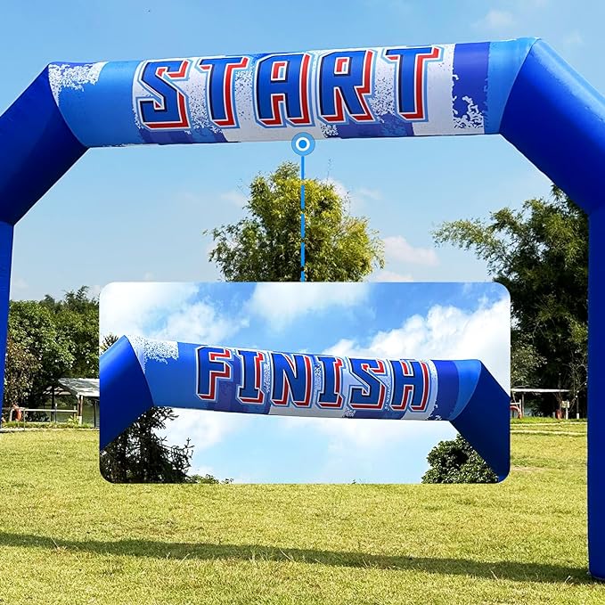 OZIS 20ft Outdoor Inflatable Arch Inflatable Archway Inflatable Start Finish Line Racing Arch Banners With 150W Built-in Blower for Advertising Commerce Party Sport Race