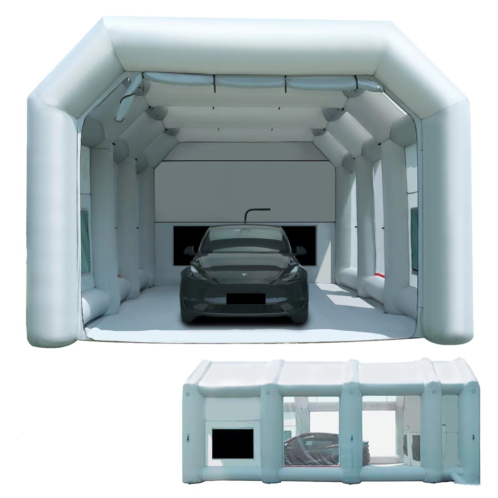 Sewinfla Professional Inflatable Paint Booth 30x20x13Ft With Air Filter System Portable Paint Booth Tent Garage Inflatable Spray Booth Painting for Cars Excluding blowers