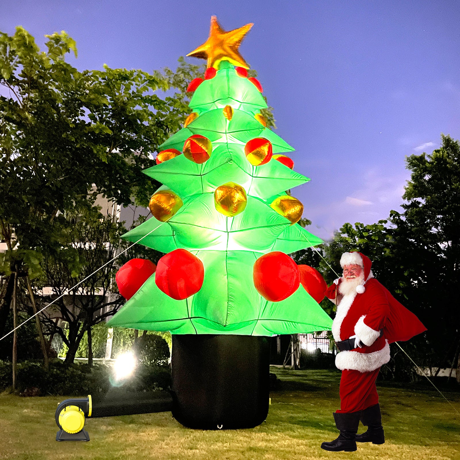 13ft Inflatable Christmas Tree with LED Lights: Dazzling Holiday Decor