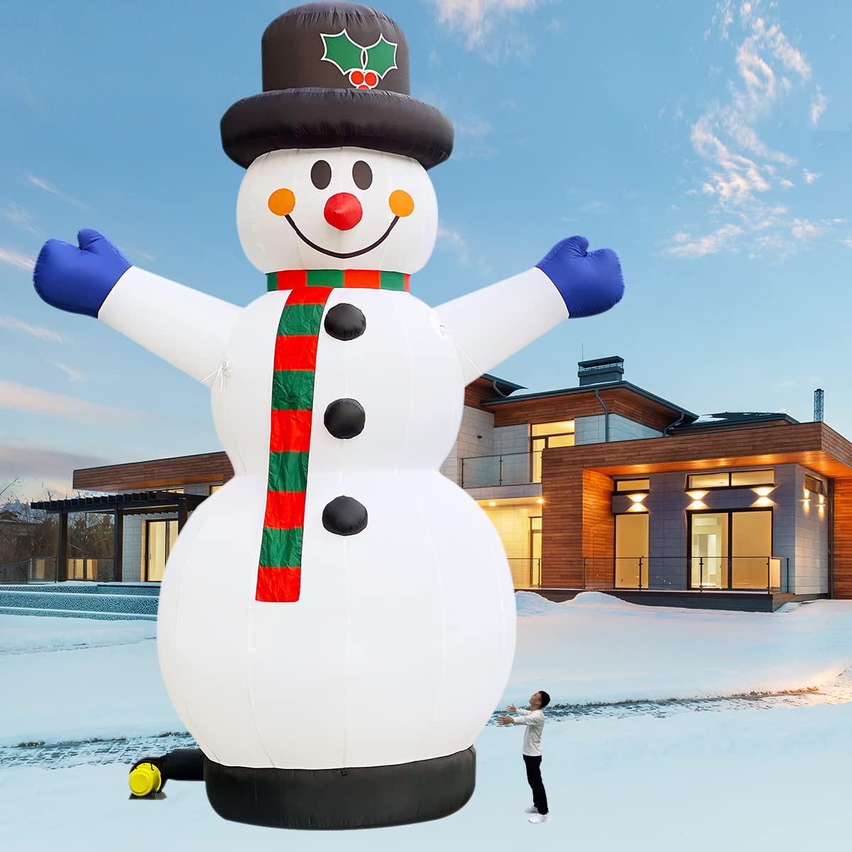40Ft Giant Inflatable Snowman for Christmas with Blower - No Lights Included