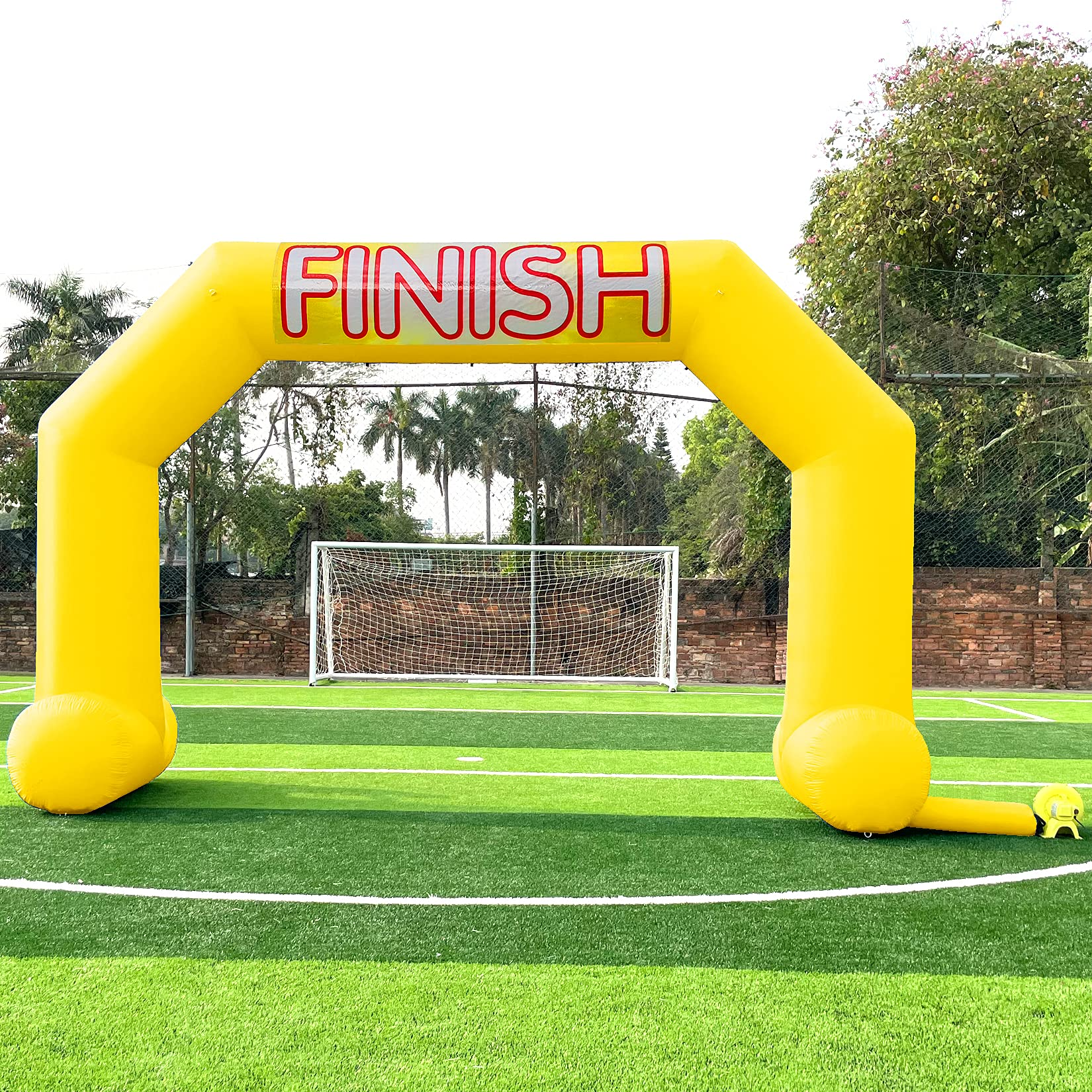 Sewinfla 20ft Inflatable Arch with Start Finish Line Banners and 240W Blower, Hexagon Inflatable Archway for Run Race Marathon Outdoor Advertising Commerce