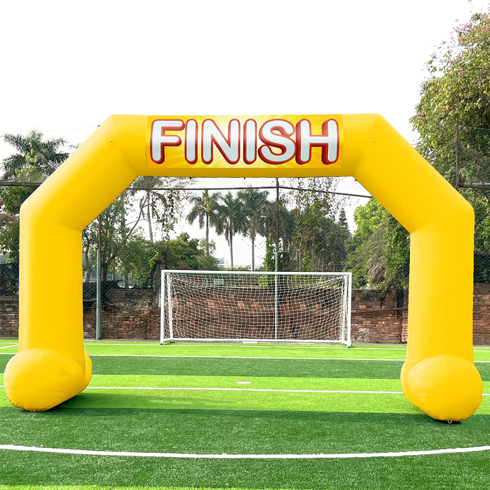 20Ft Inflatable Arch with Start Finish Banner and T-Shaped Base for Races and Events