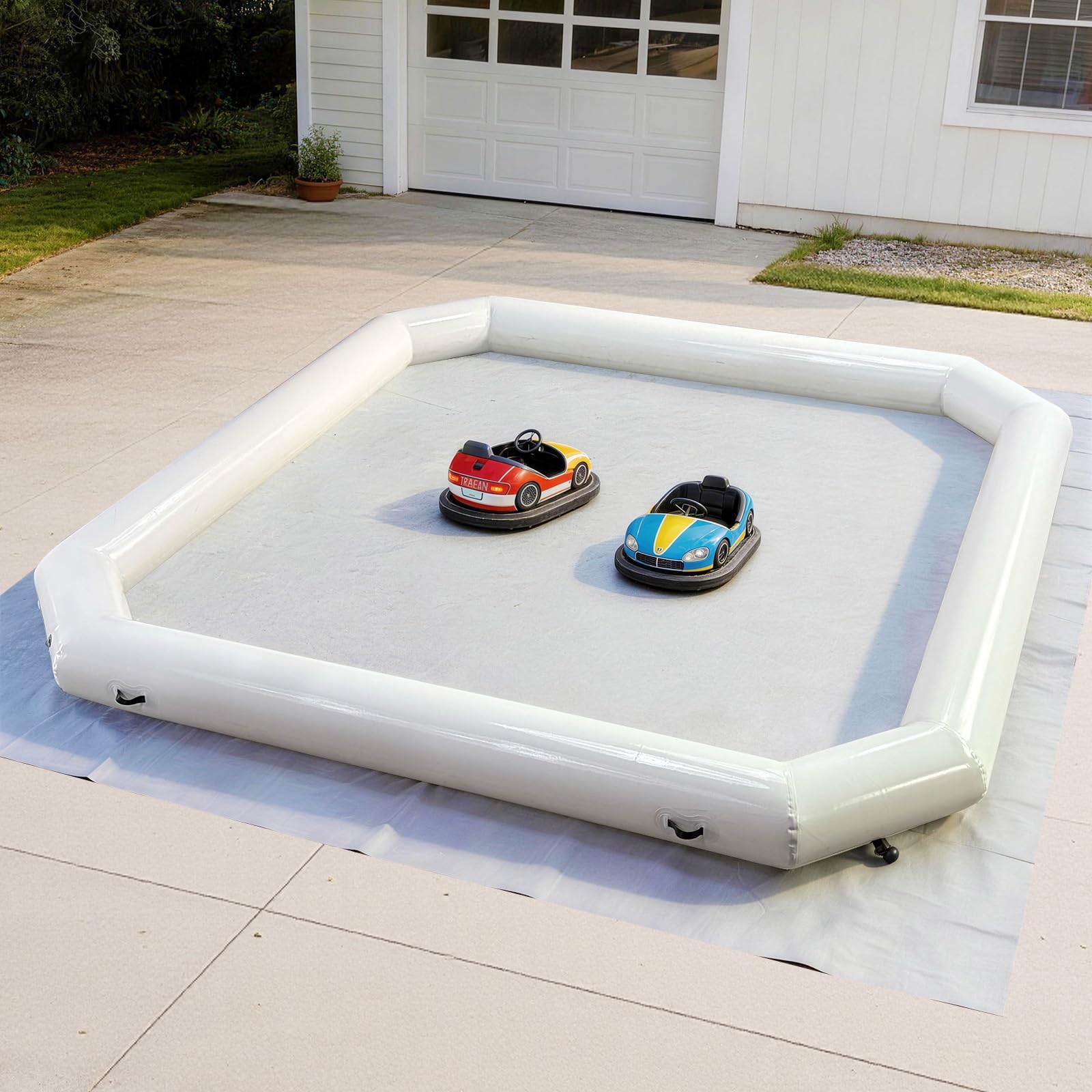 Inflatable Bumper Car Racing Track 15.7.x15.7Ft – Portable Bumper Car Arena for Kids & Events