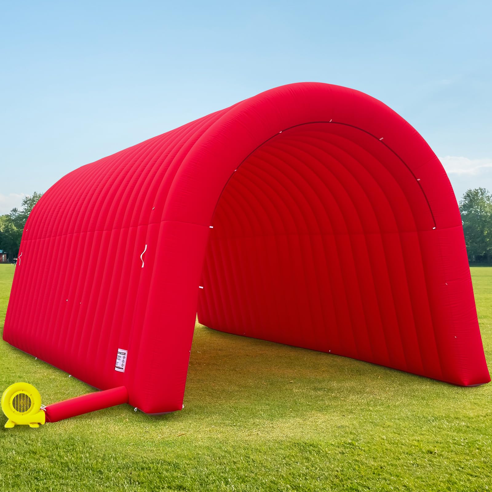 Inflatable Tunnel Entrance 24x10x10FT with Blower Entry Tunnel Tent for Sports Events and Outdoor Activities