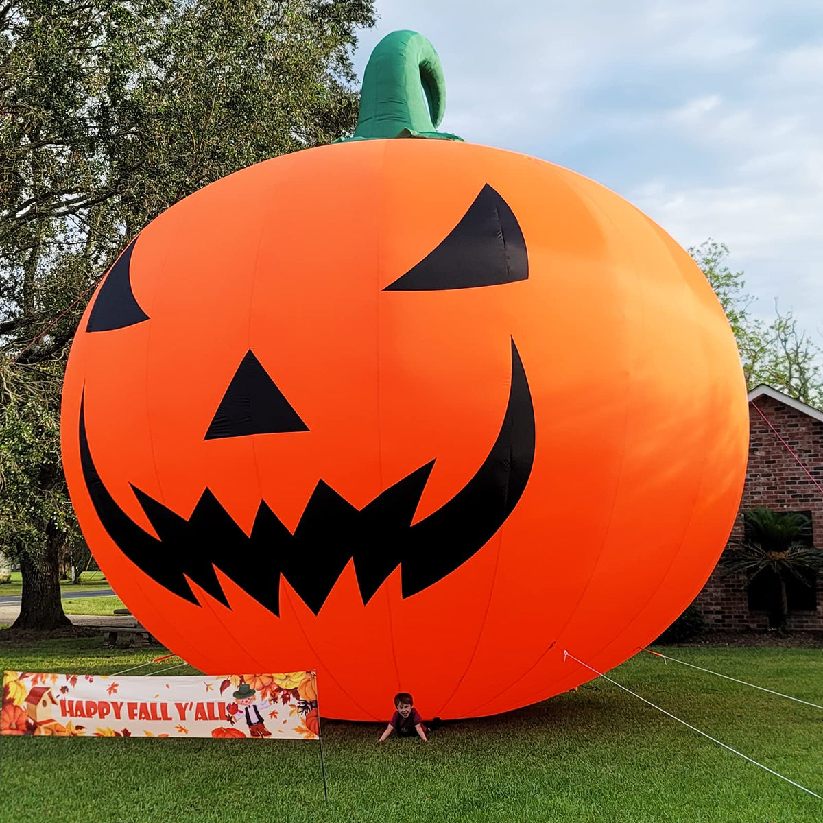 Pumkin Inflatable Giant 40Ft Premium Halloween Inflatable Pumpkin Decorations with Blowe