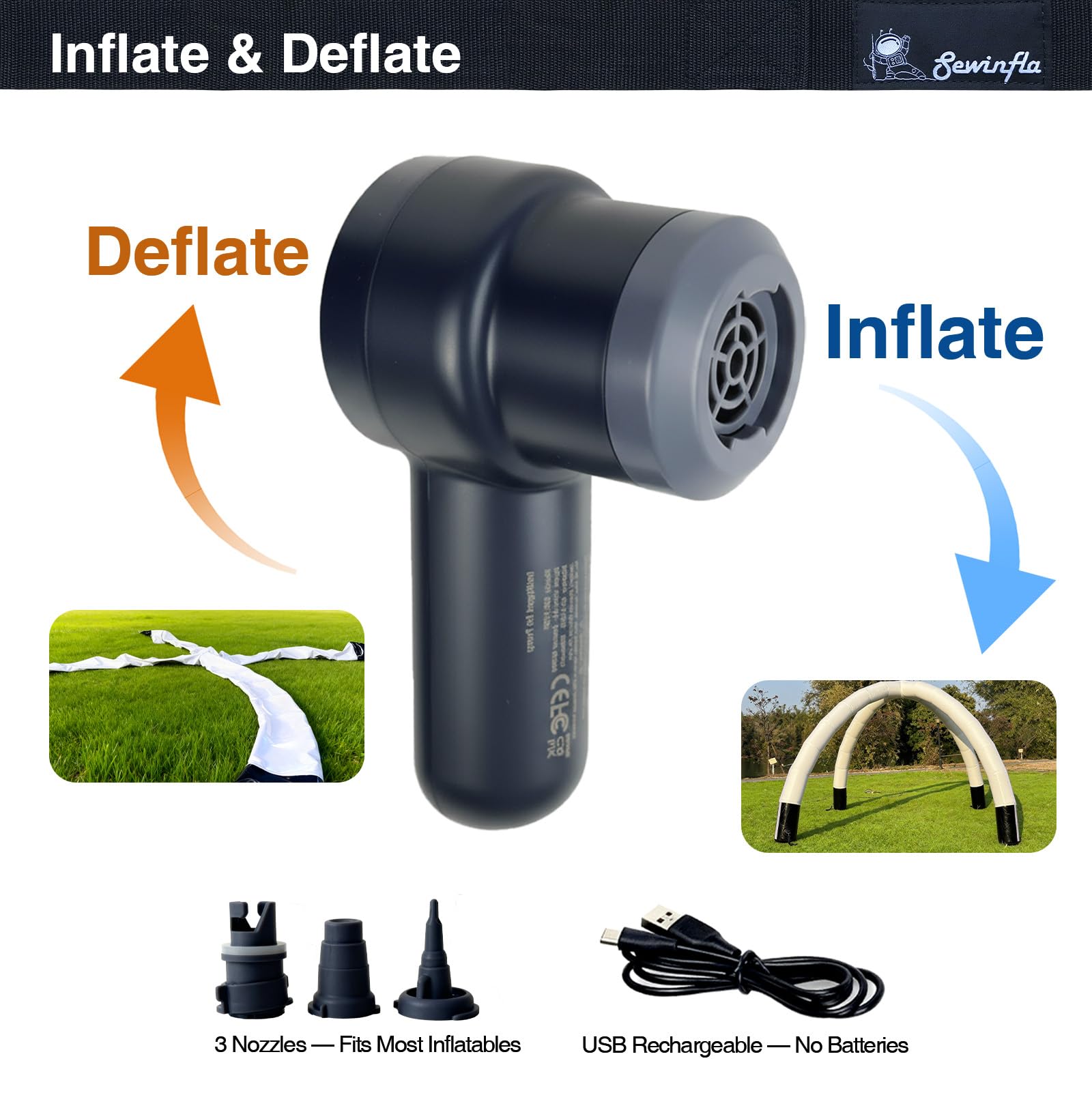 Inflatable Air Canopy Tent 10'x10' Outdoor UV Protection Sun Shelter Event Spider Tent