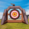 Inflatable Axe Throwing Game Inflatable Ball Toss Target Dart Board with 16 Axes+8 Balls