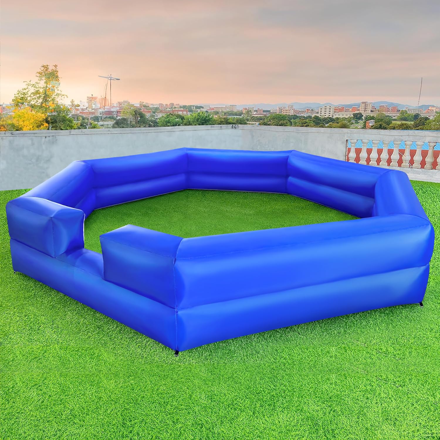 Inflatable Gaga Ball Pit 15Ft with Blower Portable Ball Court for Indoor Outdoor Family Activities
