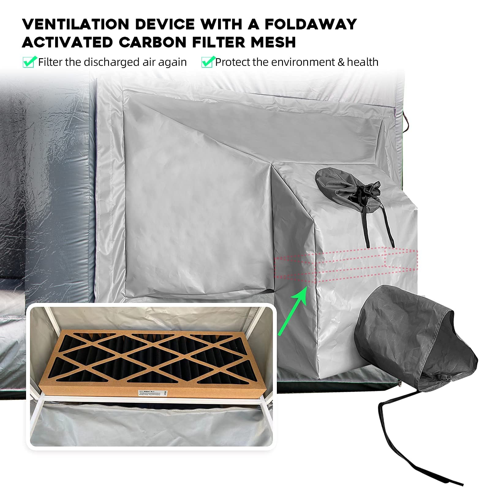 Air Filter Box Inflatable Paint Booth Oversized Exhaust Ventilation Device Air Filters Replacement - Only Applies to OZIS Paint Booth (Actual Size: 30.5 x 11.6 x 2.7 Inches)