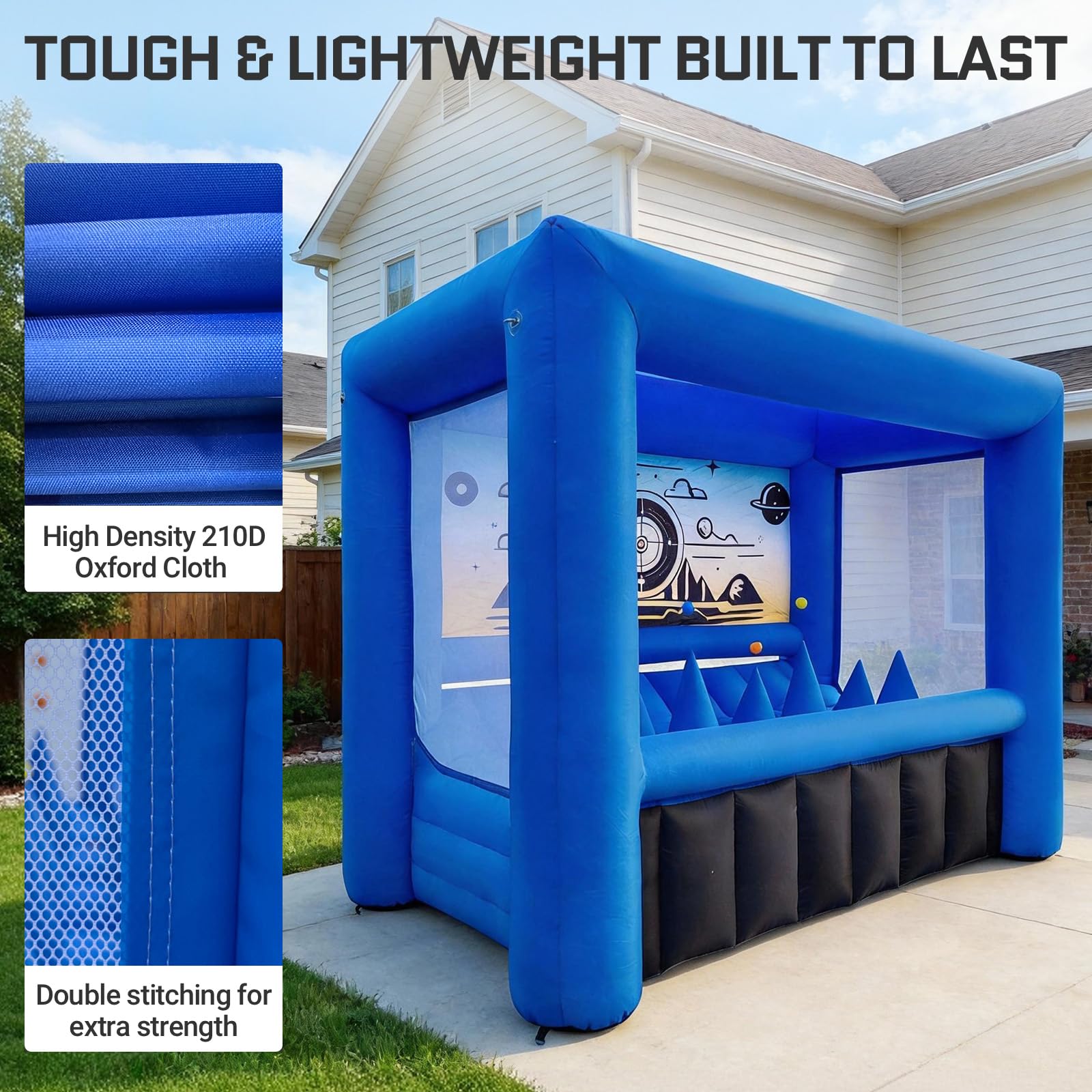 Inflatable Archery Target 10x6x8Ft - Floating Ball Shooting Interactive Games with 2 Longbows