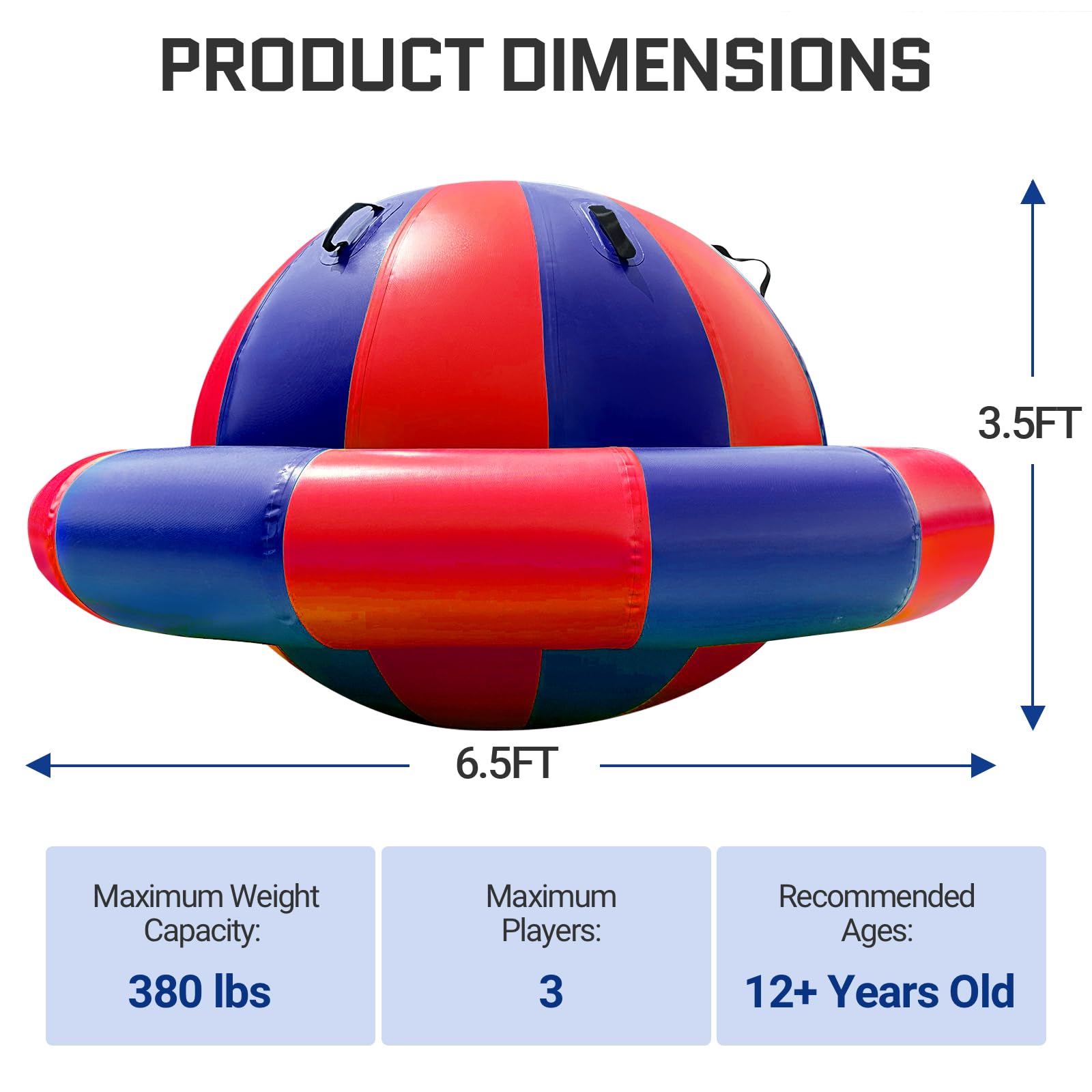 Inflatable Saturn Rocker Bouncer 6.5FT Water Float & Land Seesaw Bouncer for Pool, Lake, and Backyard