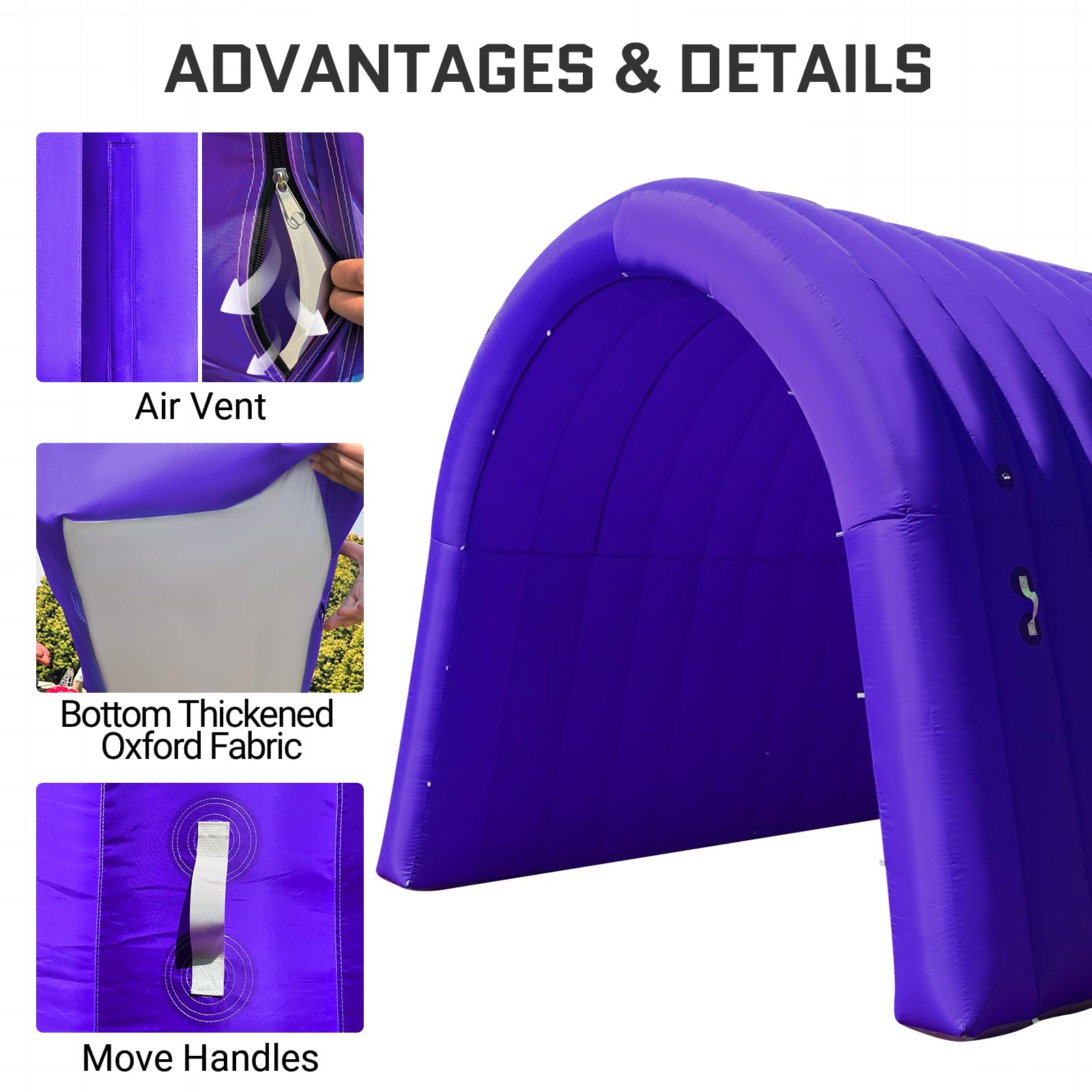 Inflatable Sports Tunnel Entrance 16x10x10FT with Blower Football Tunnel Tent Entryway