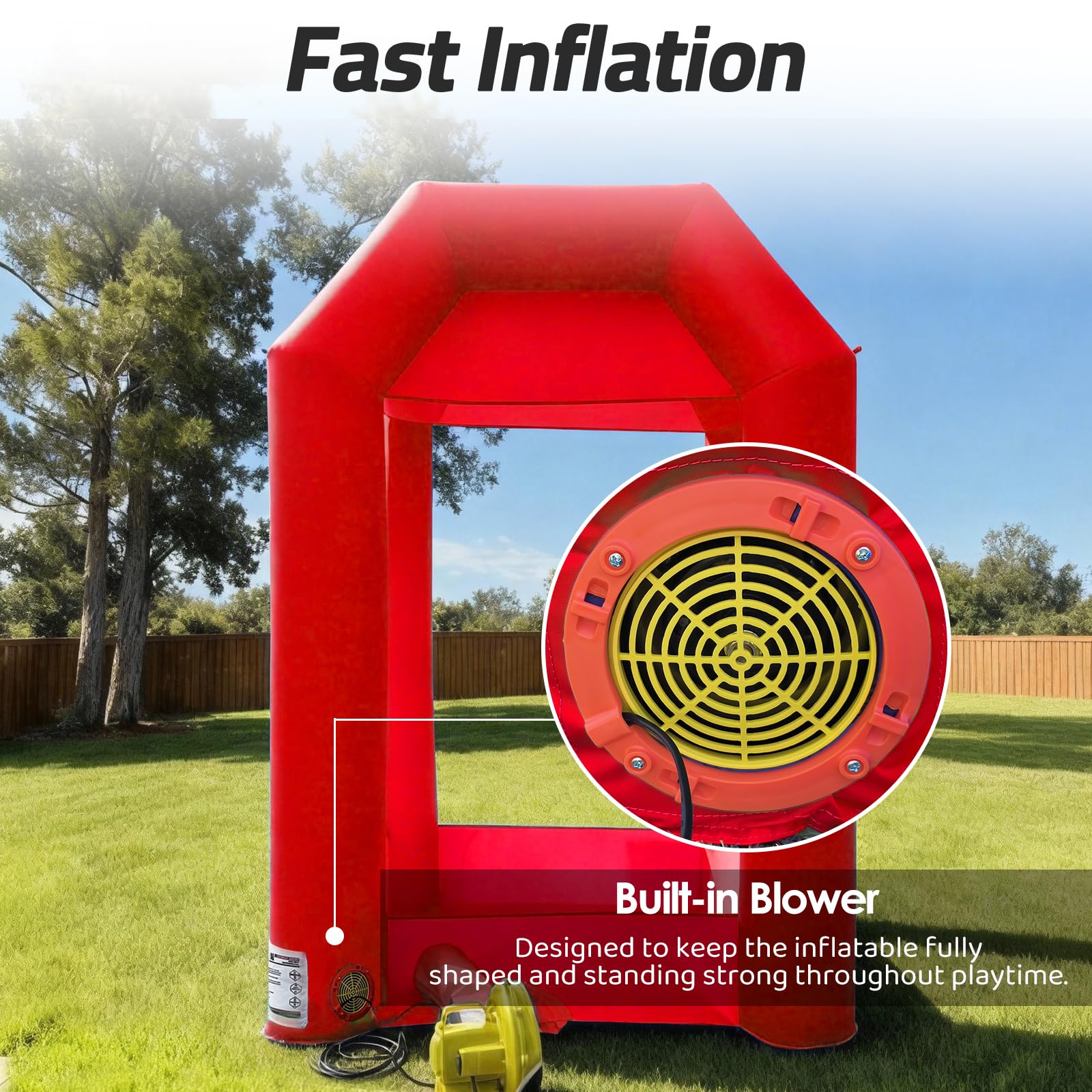 Inflatable Money Blowing Booth 5.2x5.2x8.2FT with 2 Blowers Cash Cube Game for Events