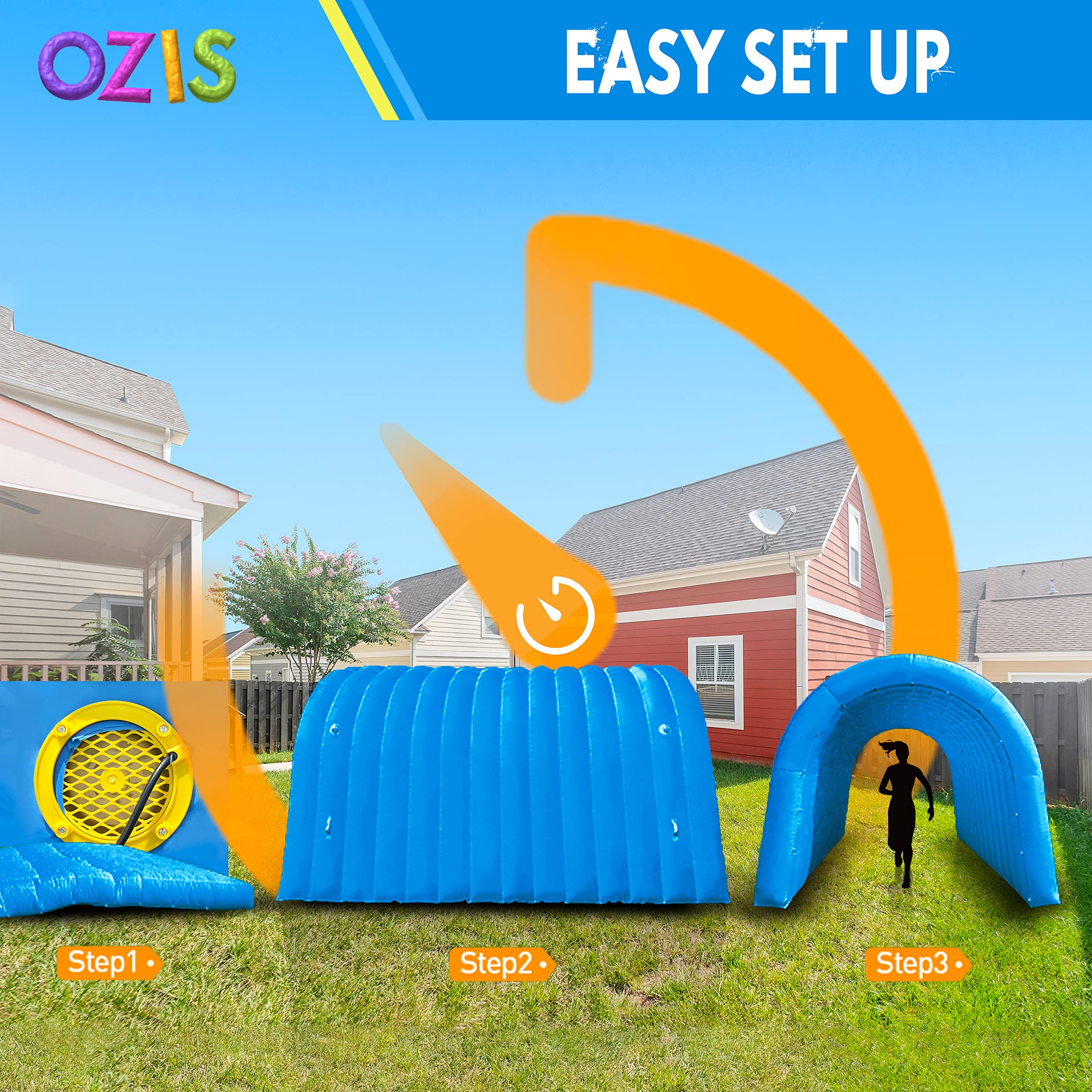 Inflatable Sports Tunnel Entrance 16x10x10FT with Blower Football Tunnel Tent Entryway