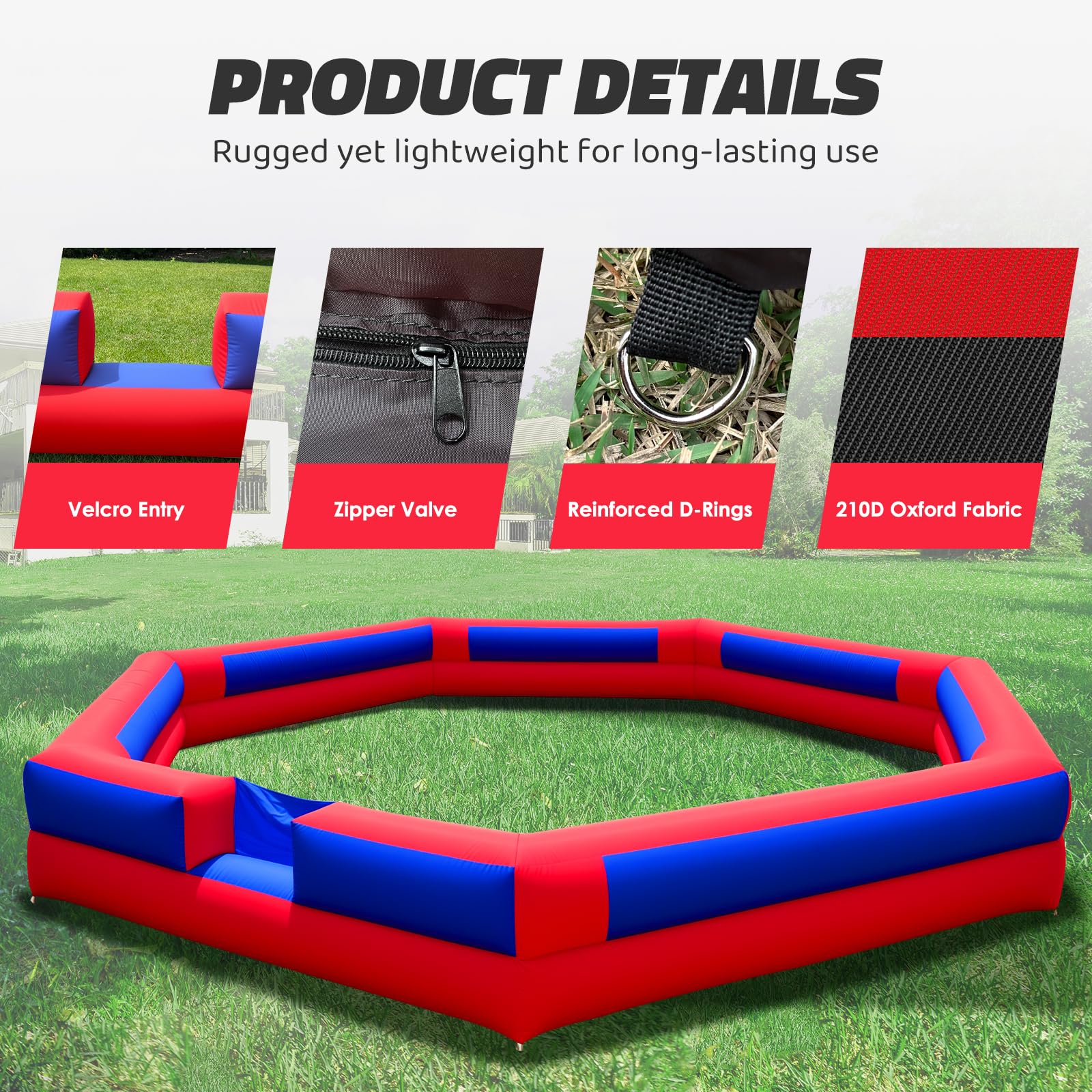 Inflatable Gaga ball Court 20Ft Portable Gaga Ball Pit for Indoor Outdoor Sport Games