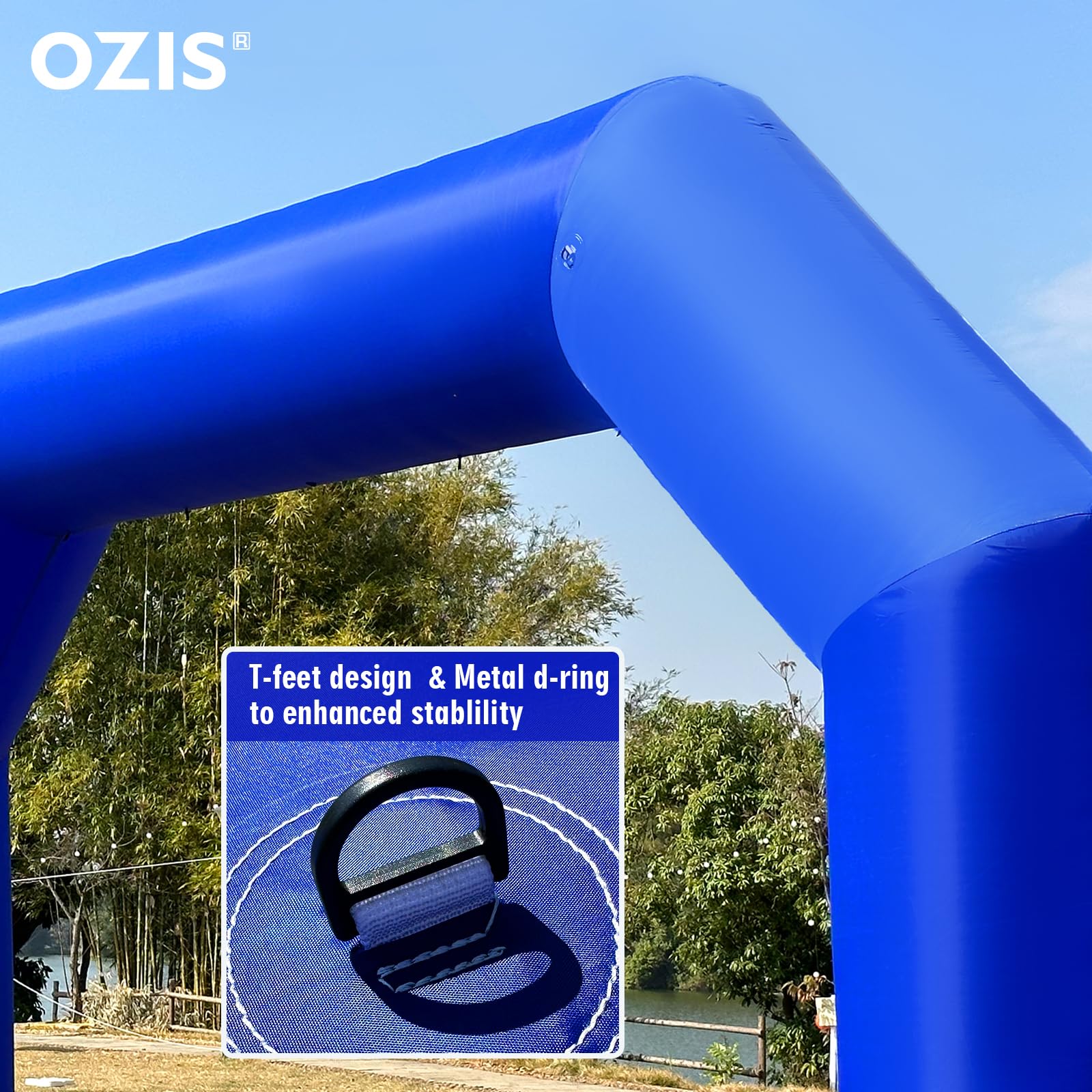 Best Deal-20ft Blue Inflatable Arch With 150w Blower -Lightweight Arch & Perfect For 5k Run Races Marathons Promotional Events