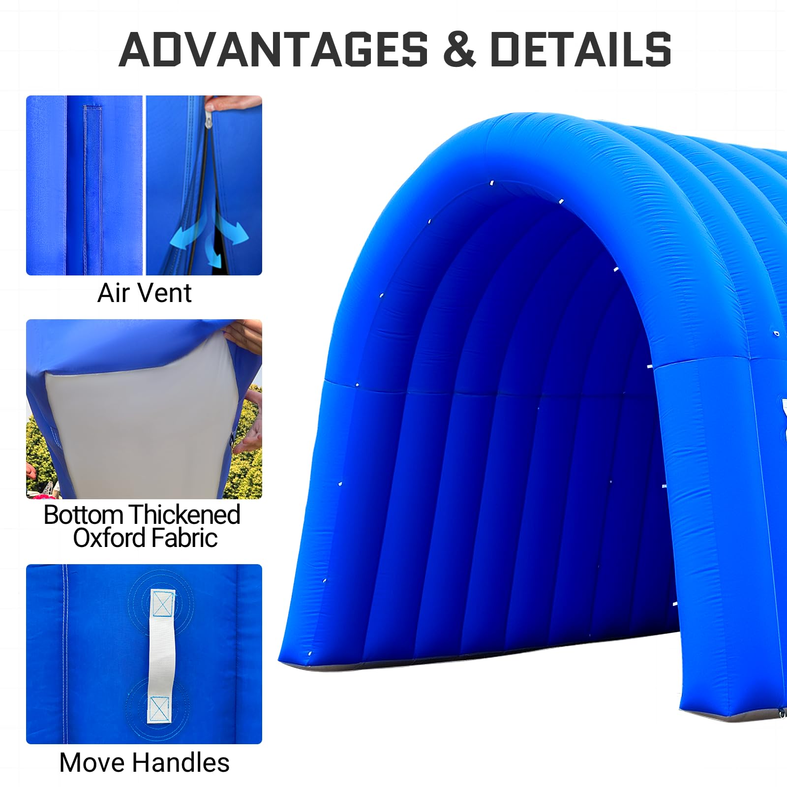 Inflatable Tunnel Entrance 24x10x10FT with Blower Entry Tunnel Tent for Sports Events and Outdoor Activities