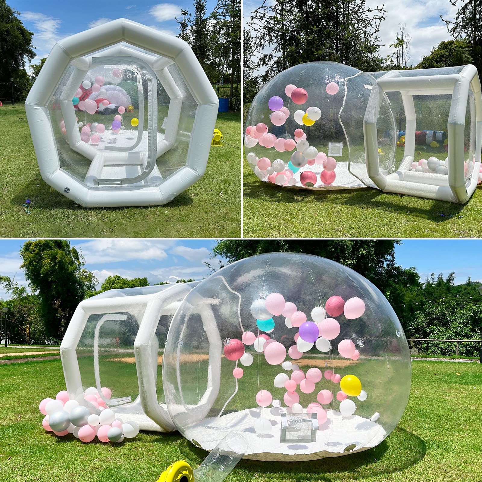 Inflatable Bubble House, Commercial Grade PVC Transparent Bubble Tent Dome Inflatable with Pump& Air Blower for Kids Party Balloons, Events, Display, 10ft Dia Clear Bubble