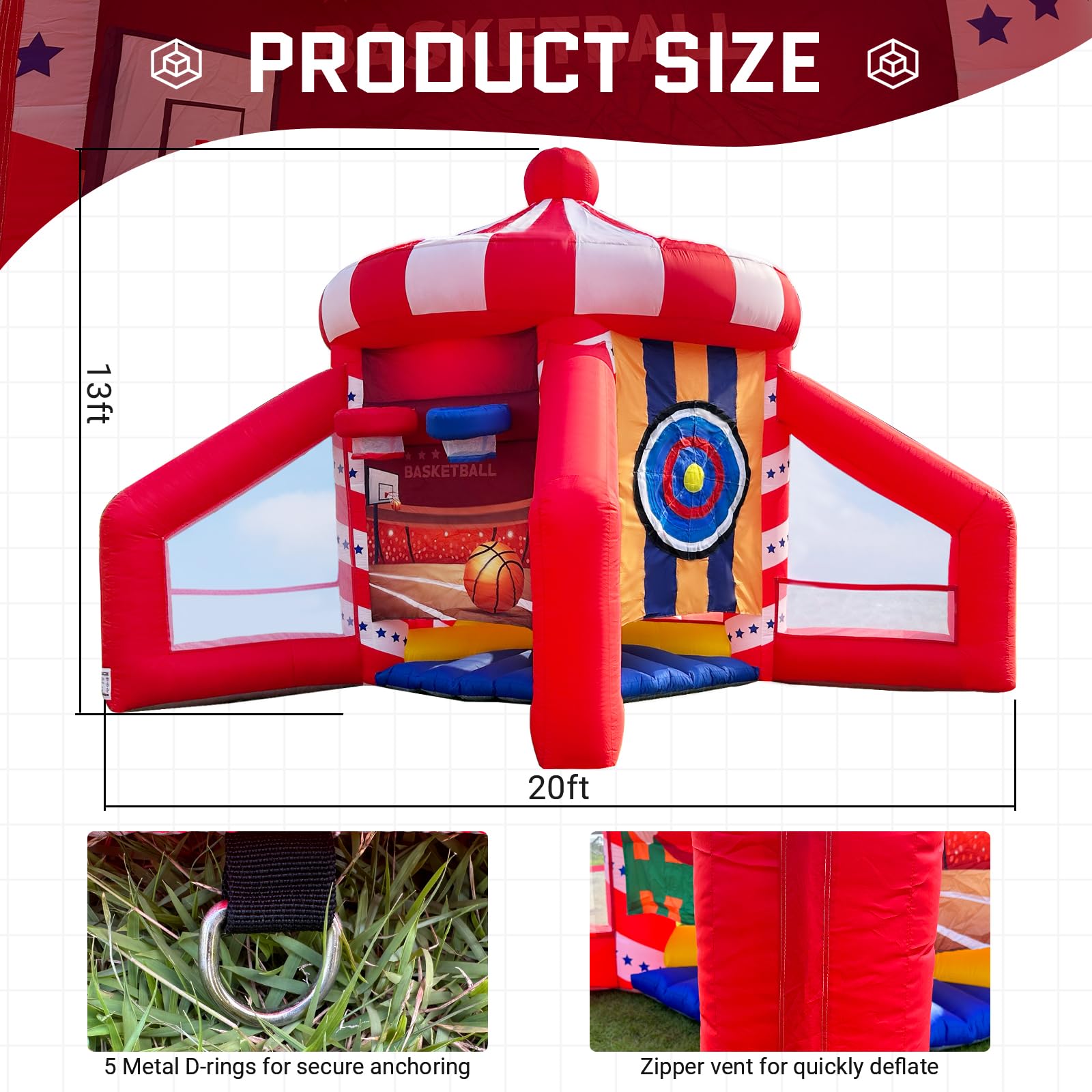 Inflatable Carnival Games 5 in 1 Inflatable Sport Games