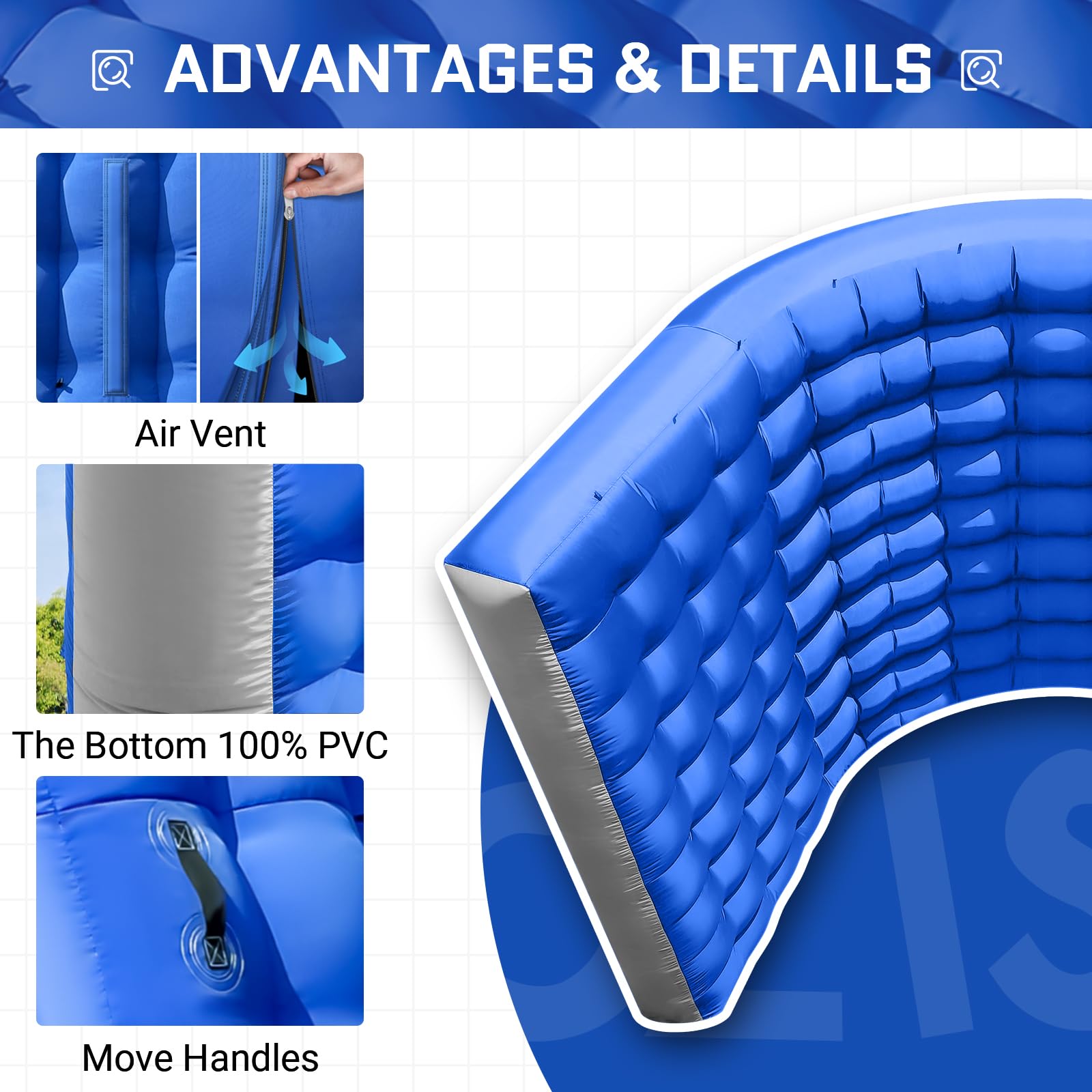 Inflatable Sports Tunnel Entrance 10x10x9FT with Blower Football Tunnel Tent Entryway