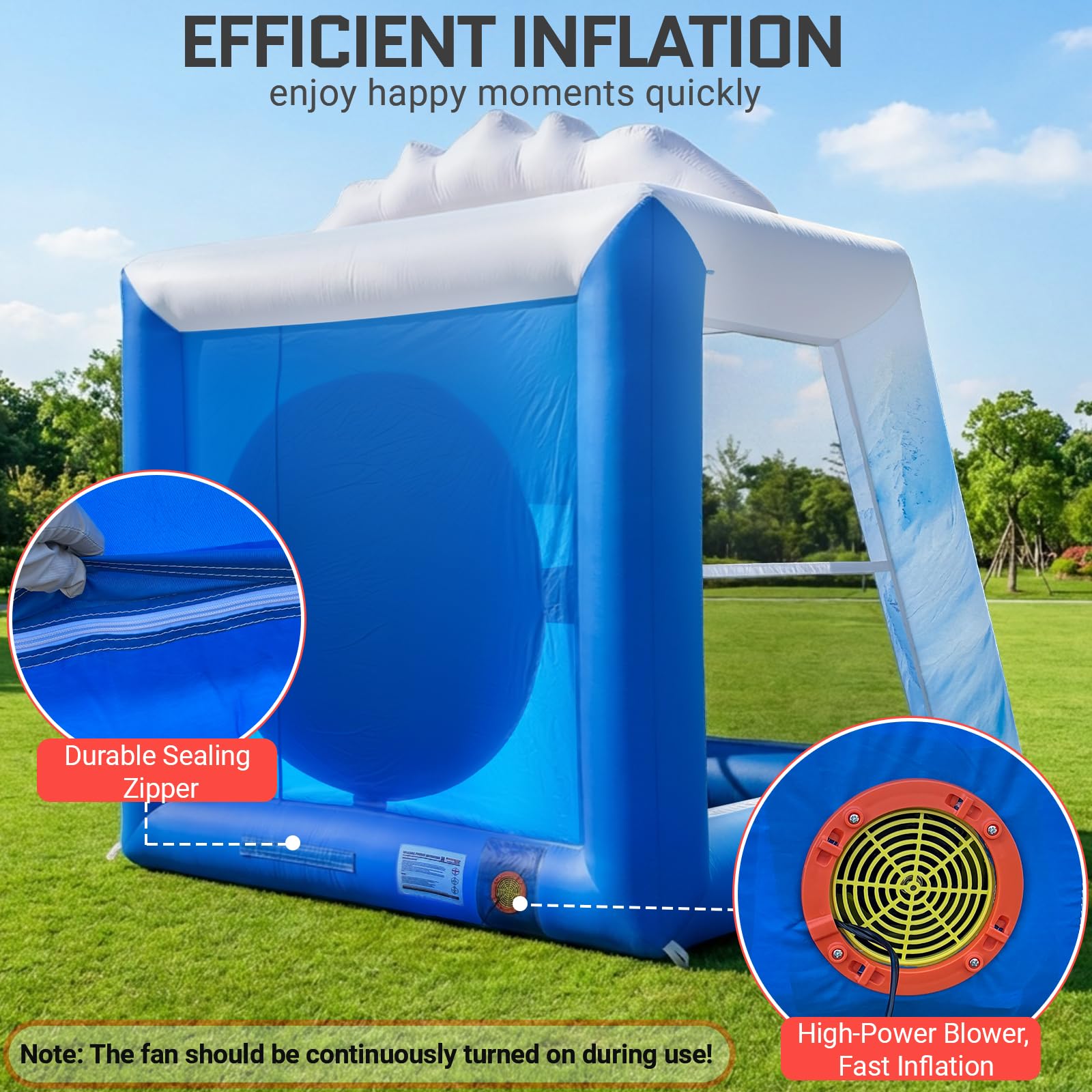 Inflatable Axe Throwing Game Inflatable Ice Snow Axe Target Board 14x9x11Ft with 16 Axes & 8 Balls