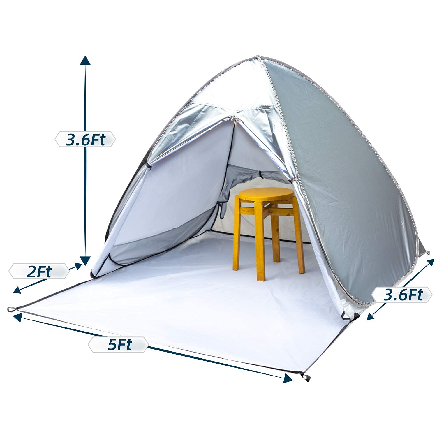 Sewinfla Spray shelter Portable Small 5x3.6x3.6ft Bench Top Paint Booth Tent for DIY Spray Painting Hobby Paint Booth Tool Painting Station Easy to Set Up