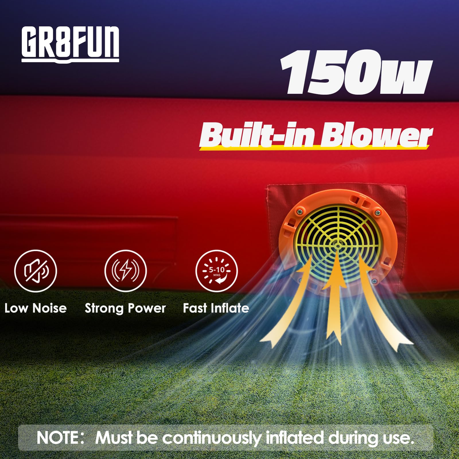 Inflatable Gaga Ball Pit 17FT with Built-in Blower, Portable Large Gaga Ball Pit for Indoor & Outdoor Activities