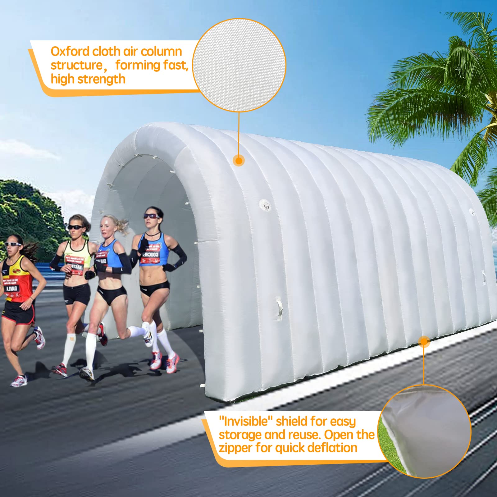 Inflatable Sports Tunnel Entrance 16x10x10FT with Blower Football Tunnel Tent Entryway