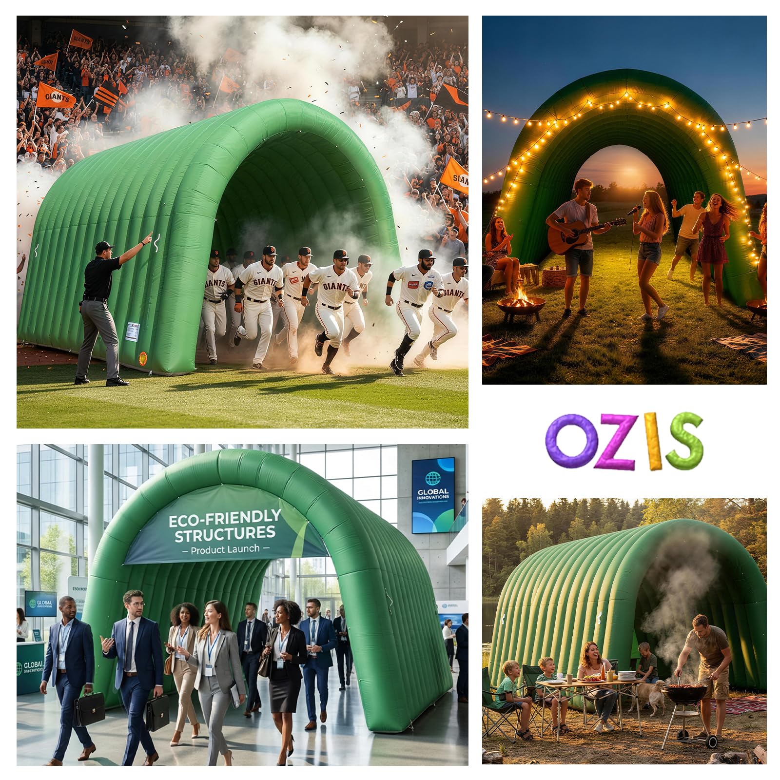 Inflatable Sports Tunnel Entrance 16x10x10FT with Blower Football Tunnel Tent Entryway