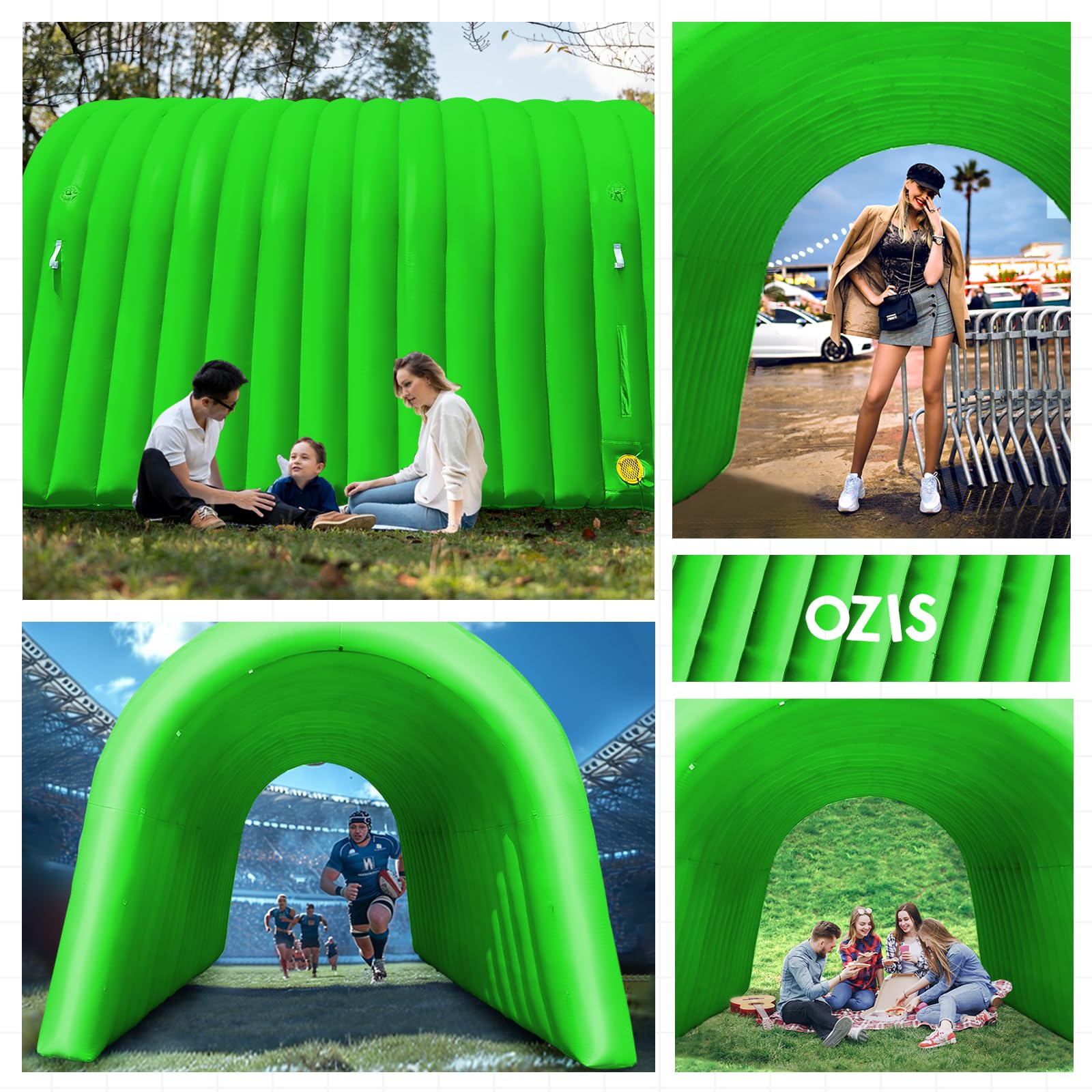 Inflatable Sports Tunnel Entrance 16x10x10FT with Blower Football Tunnel Tent Entryway
