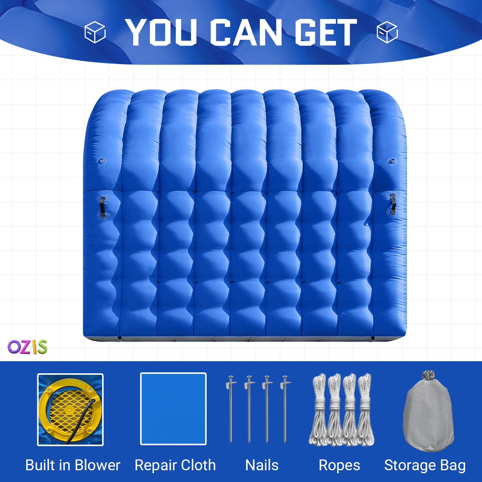 Inflatable Sports Tunnel Entrance 10x10x9FT with Blower Football Tunnel Tent Entryway