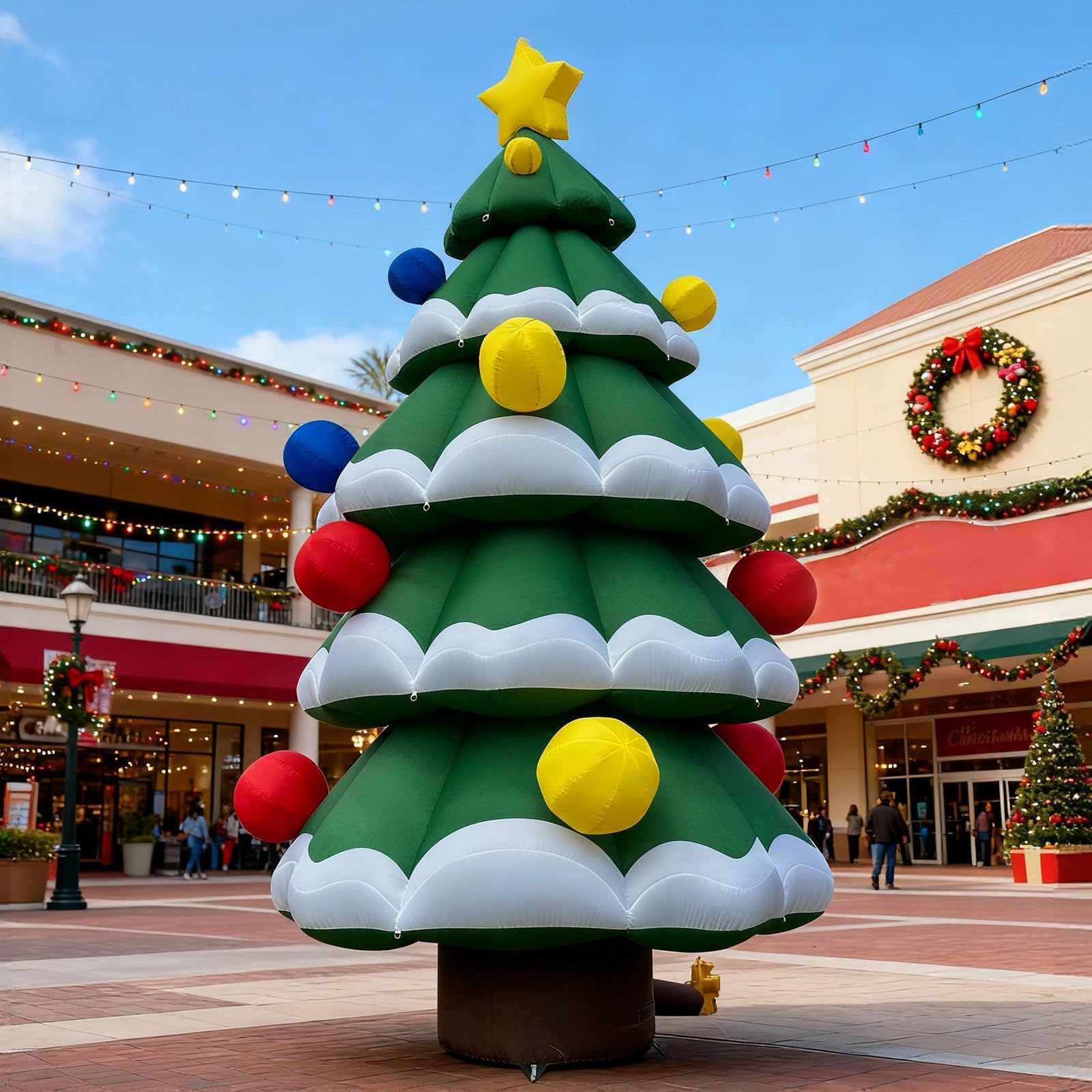 New Arrival - 20Ft Tall Inflatable Christmas Tree with Multicolor Boxes and Star Outdoor Indoor Holiday Spirit Decoration