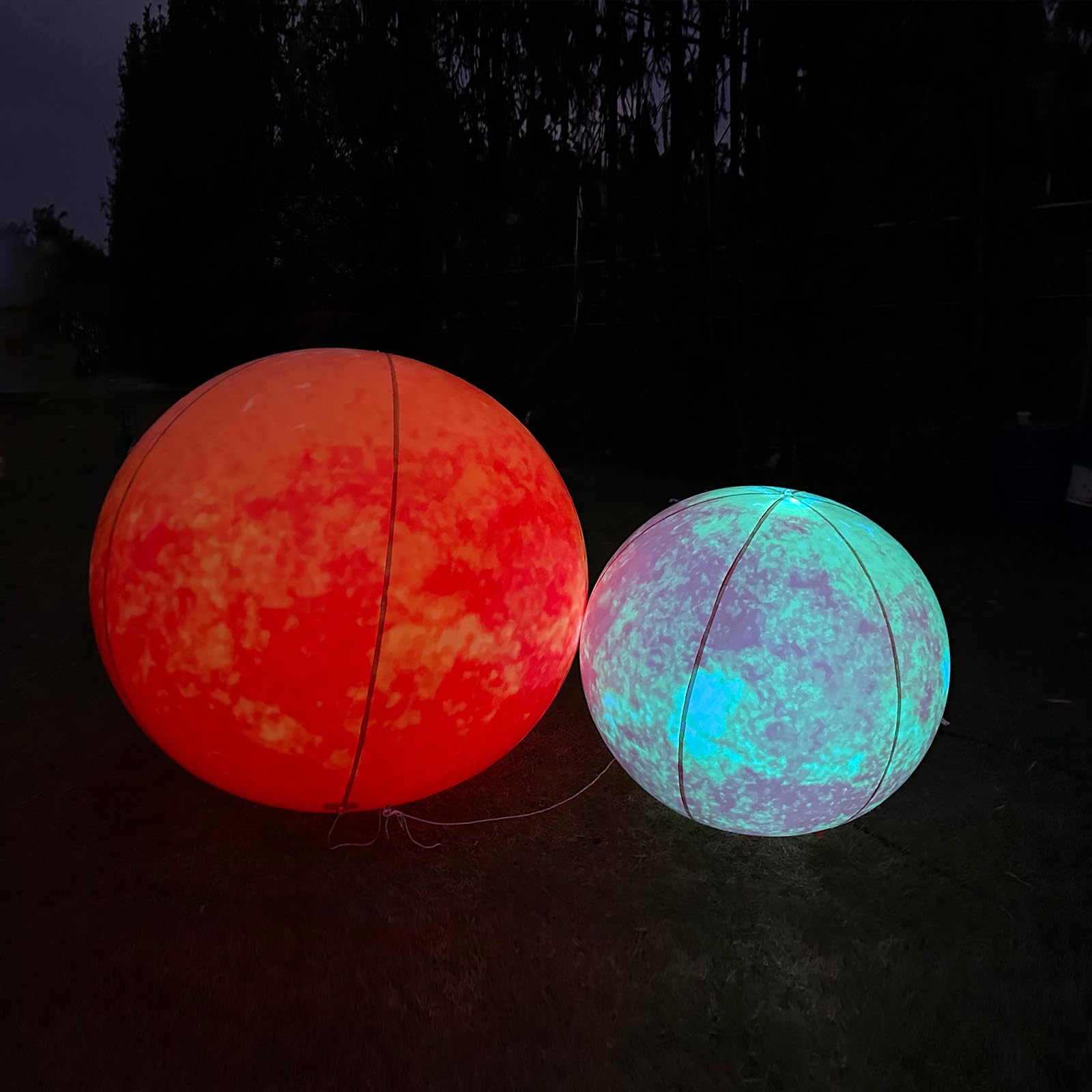 Inflatable Planet Balls Big Planet Balloons with LED Light - Choose Style & Size