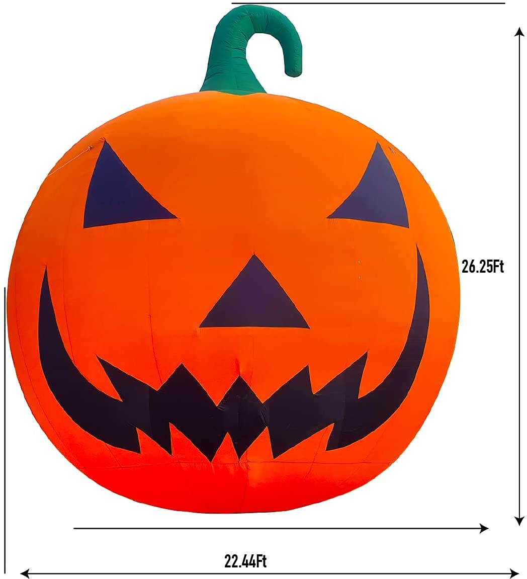 image 5: Product size Image-halloween inflatables-Giant 26ft halloween Inflatable pumpkin outdoor decoration