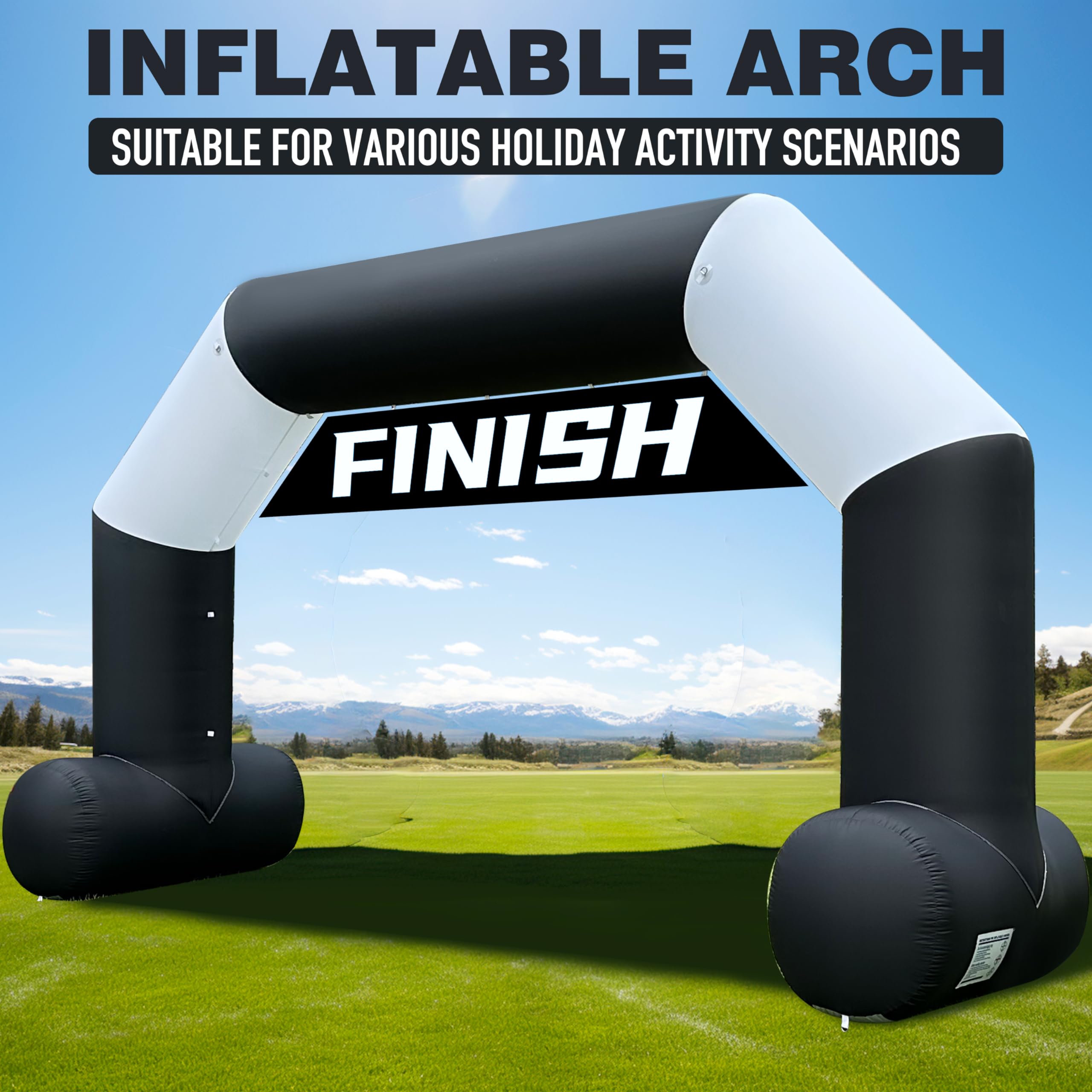 20Ft Inflatable Event Archway with Dual-Color Splicing Visibility Entrance for Outdoor Events