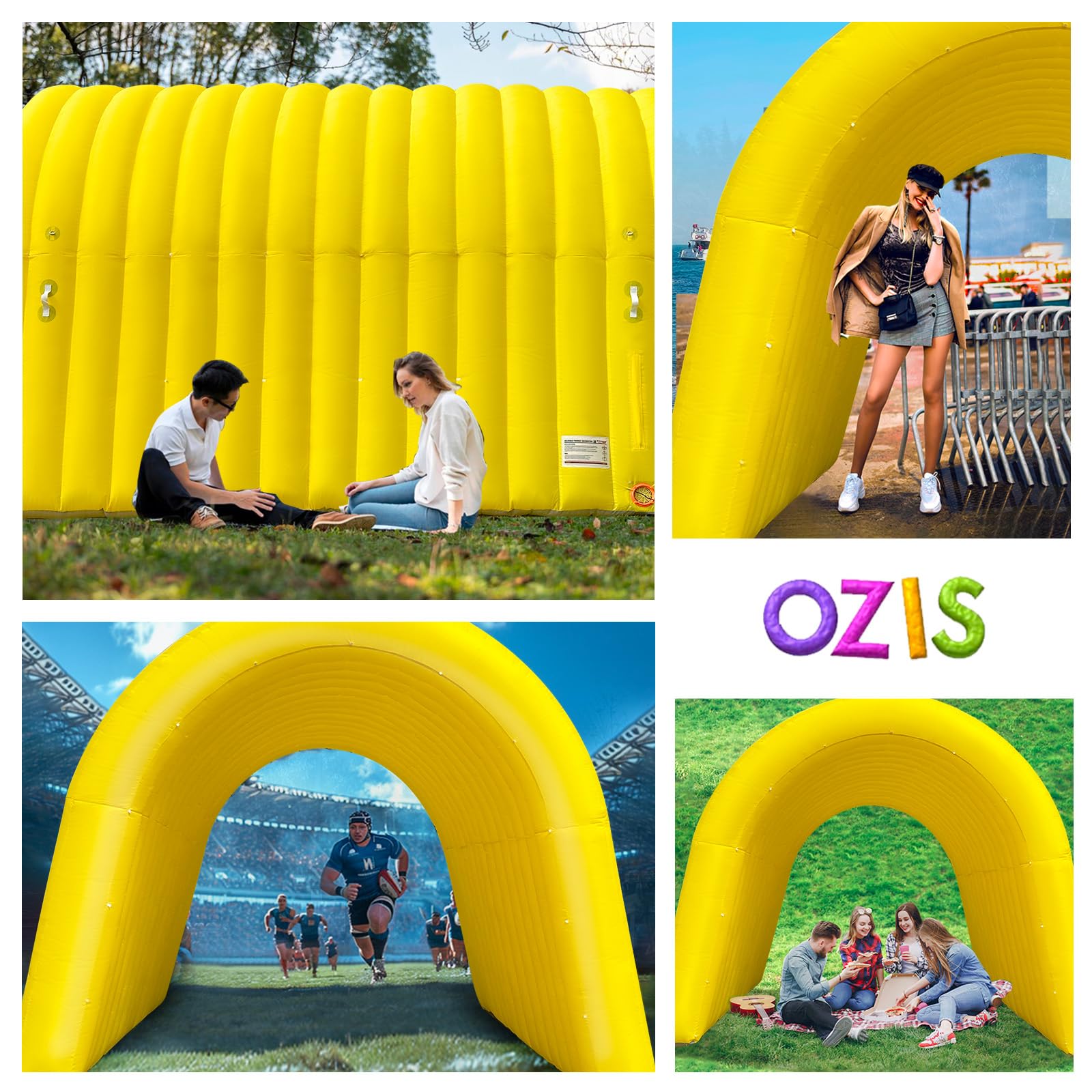 Inflatable Sports Tunnel Entrance 16x10x10FT with Blower Football Tunnel Tent Entryway