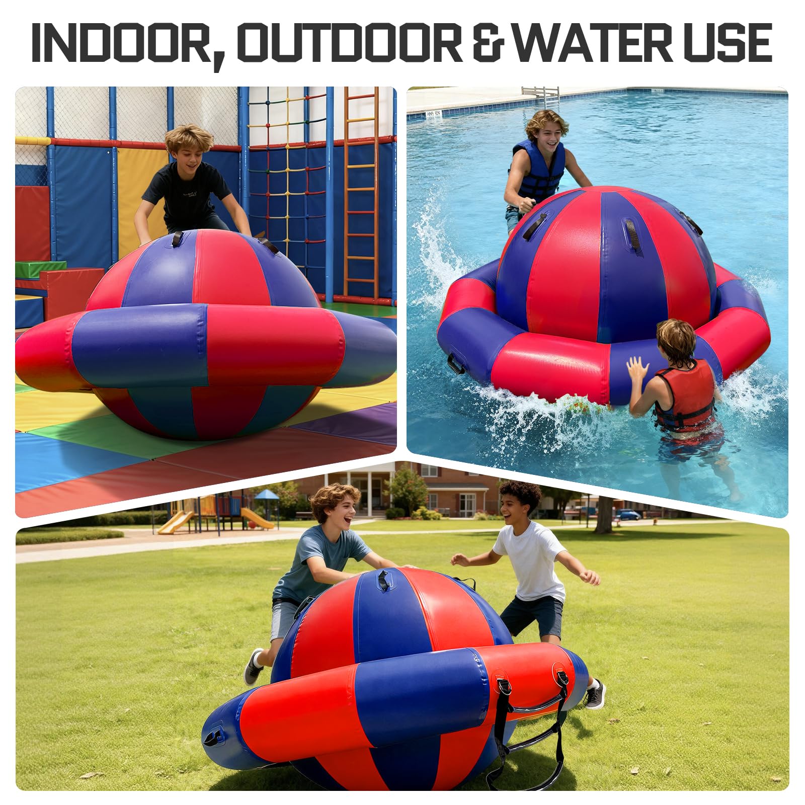 Inflatable Saturn Rocker Bouncer 6.5FT Water Float & Land Seesaw Bouncer for Pool, Lake, and Backyard